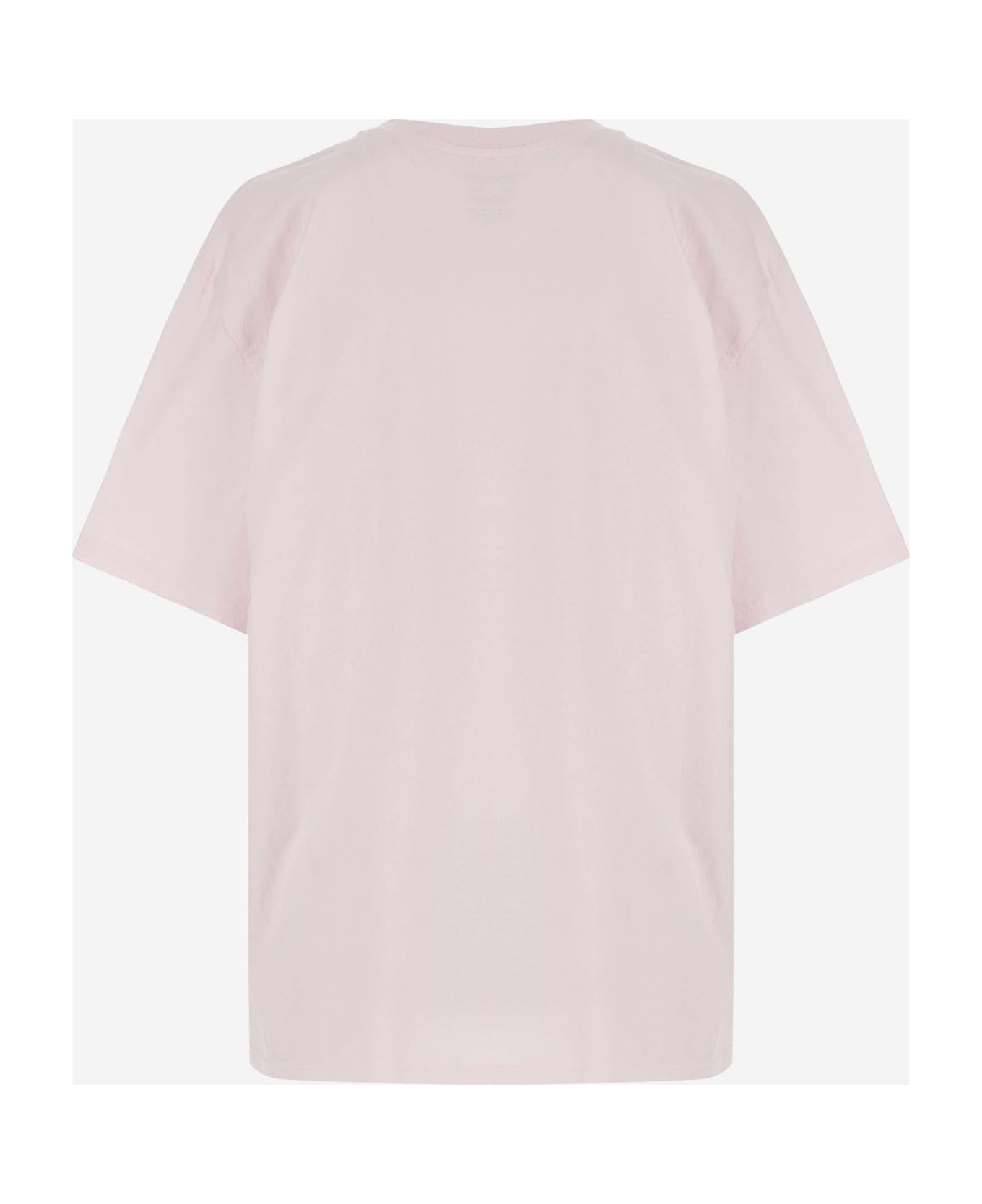 Martine Rose Cotton T-shirt With Logo - PINK シャツ