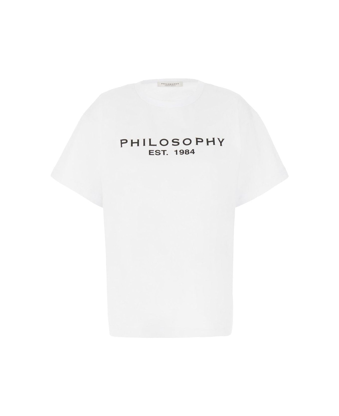 Philosophy di Lorenzo Serafini Logo Print Regular T-shirt - White Tシャツ