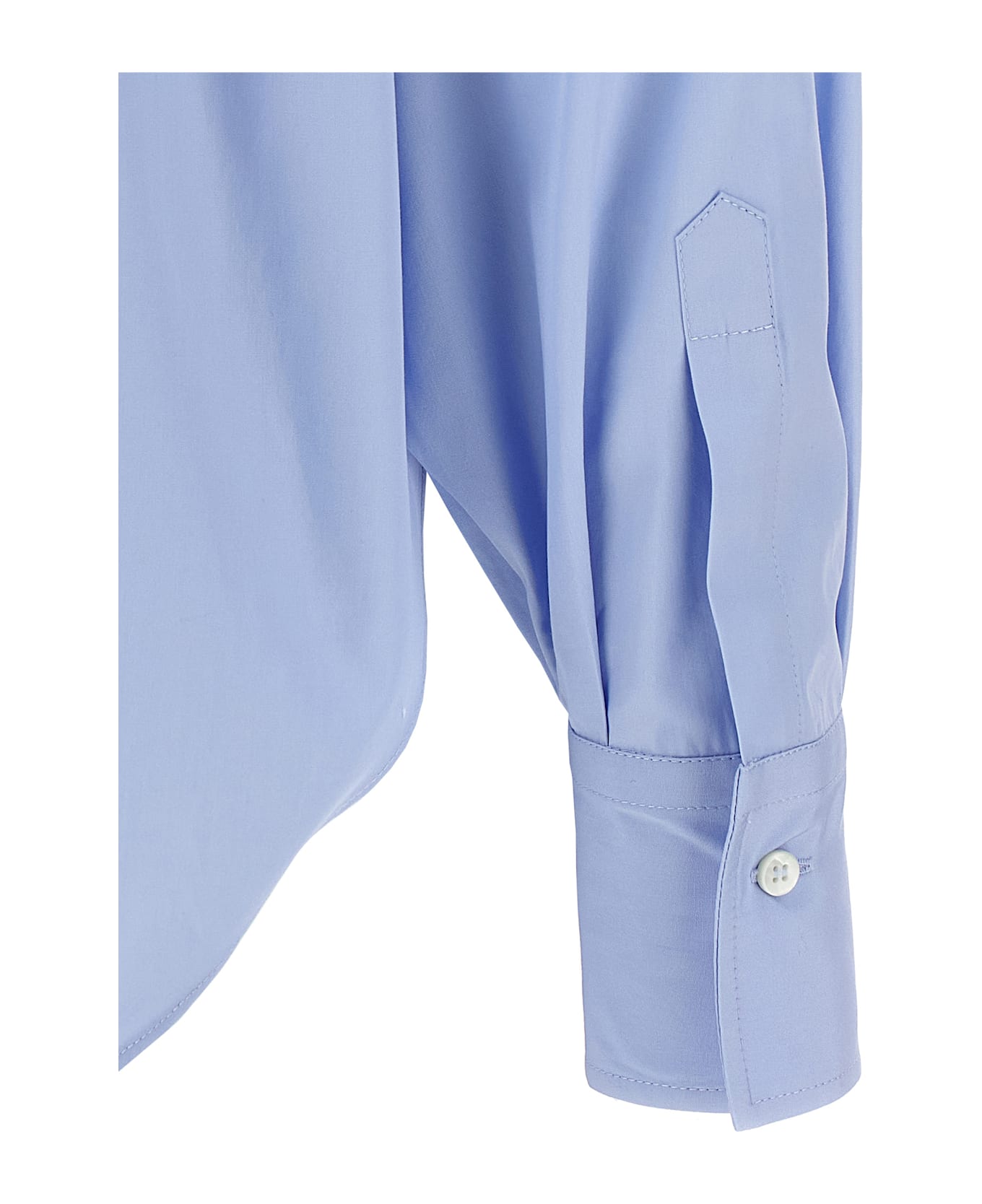 Brunello Cucinelli 'shiny Flap Detail' Shirt - Light Blue