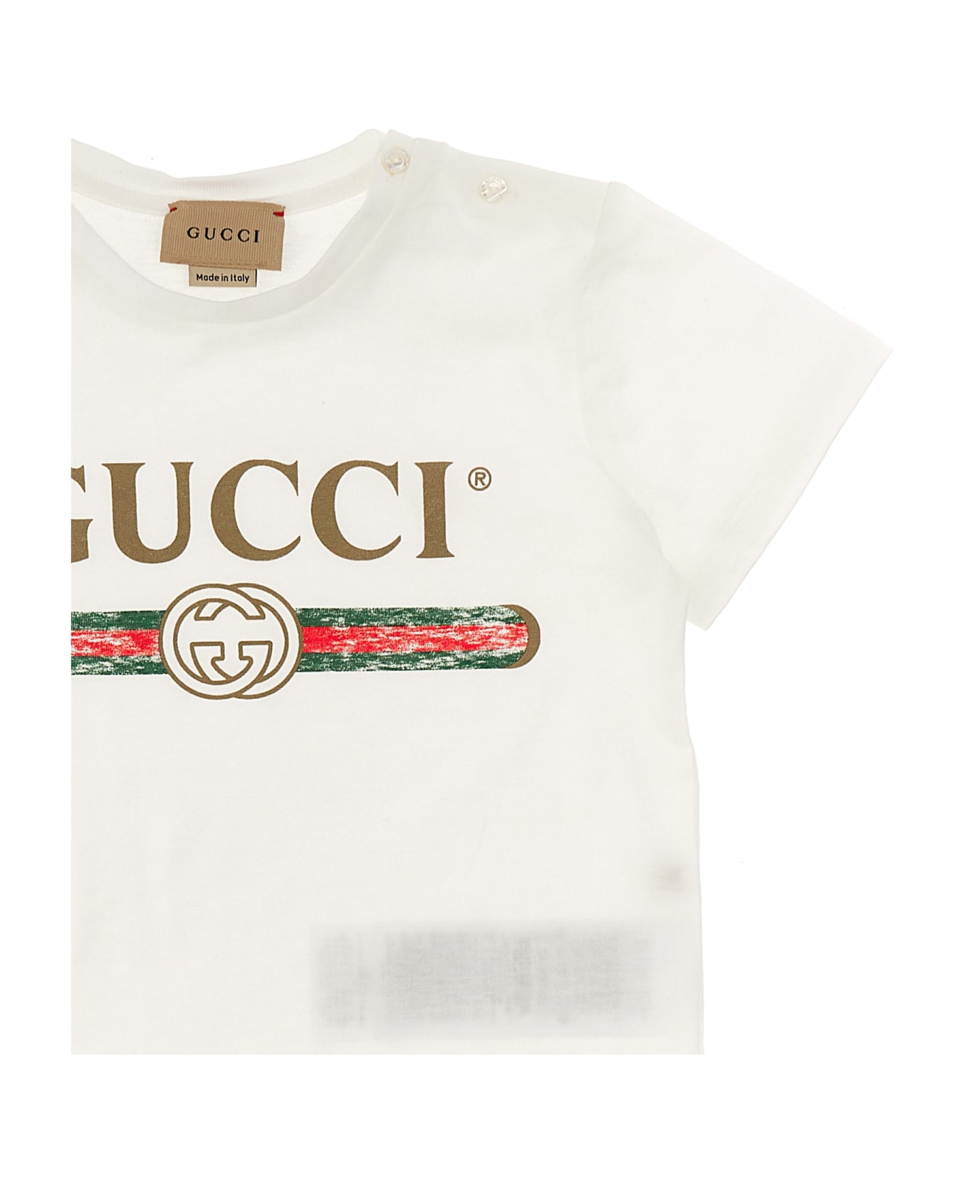 Gucci Logo Print T-shirt - WHITE