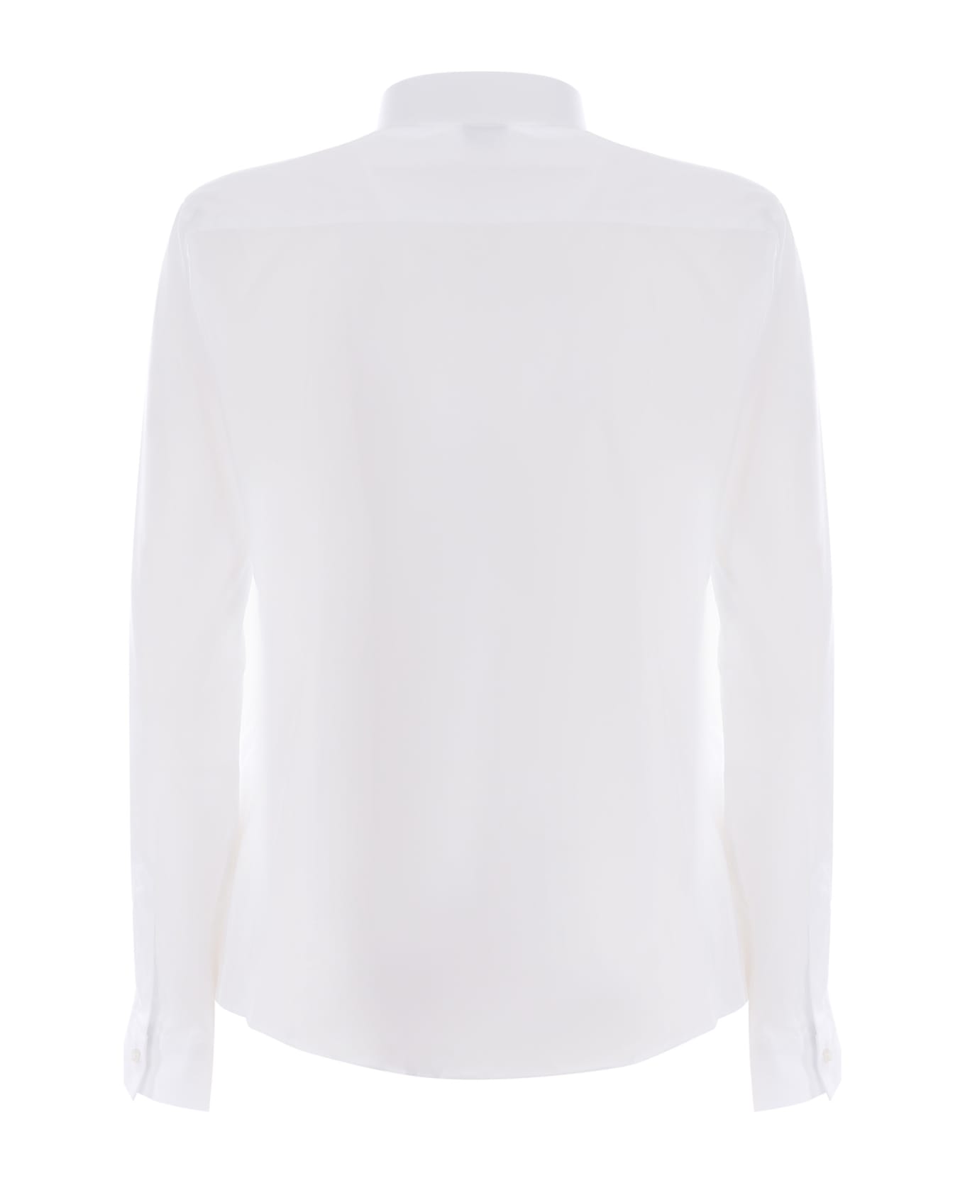 Fay Shirt Fay Made Of Stretch Cotton Poplin - Bianco
