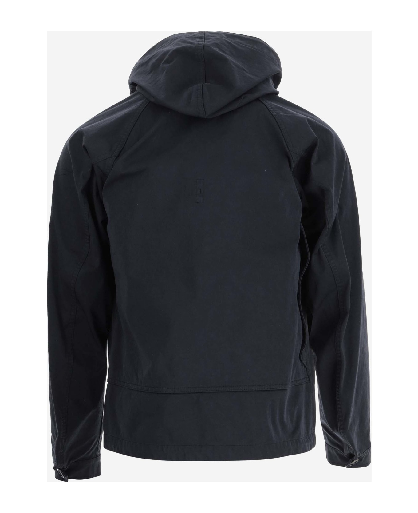 Ten C Nylon Jacket With Hood - Black