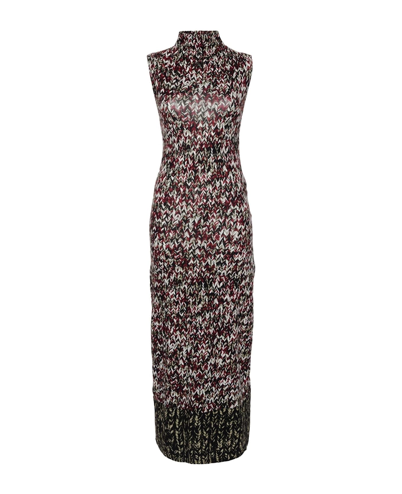 Loewe Knit-print Long Dress - Green