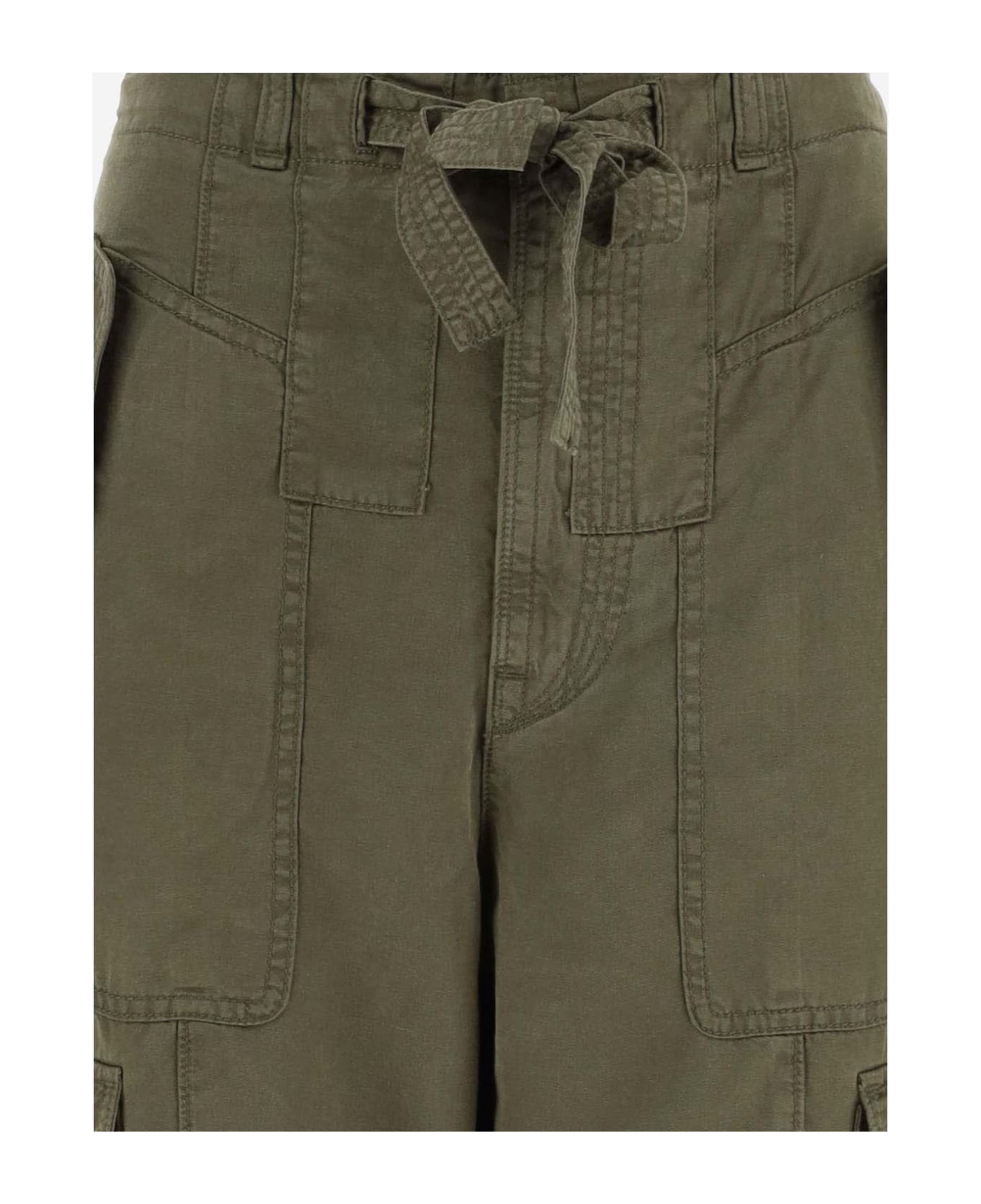 Polo Ralph Lauren Lyocell And Linen Cargo Pants - Green