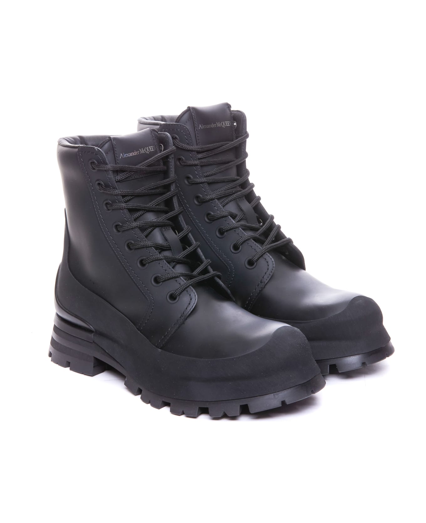 Alexander McQueen Wander Laced Up Bootie - Black