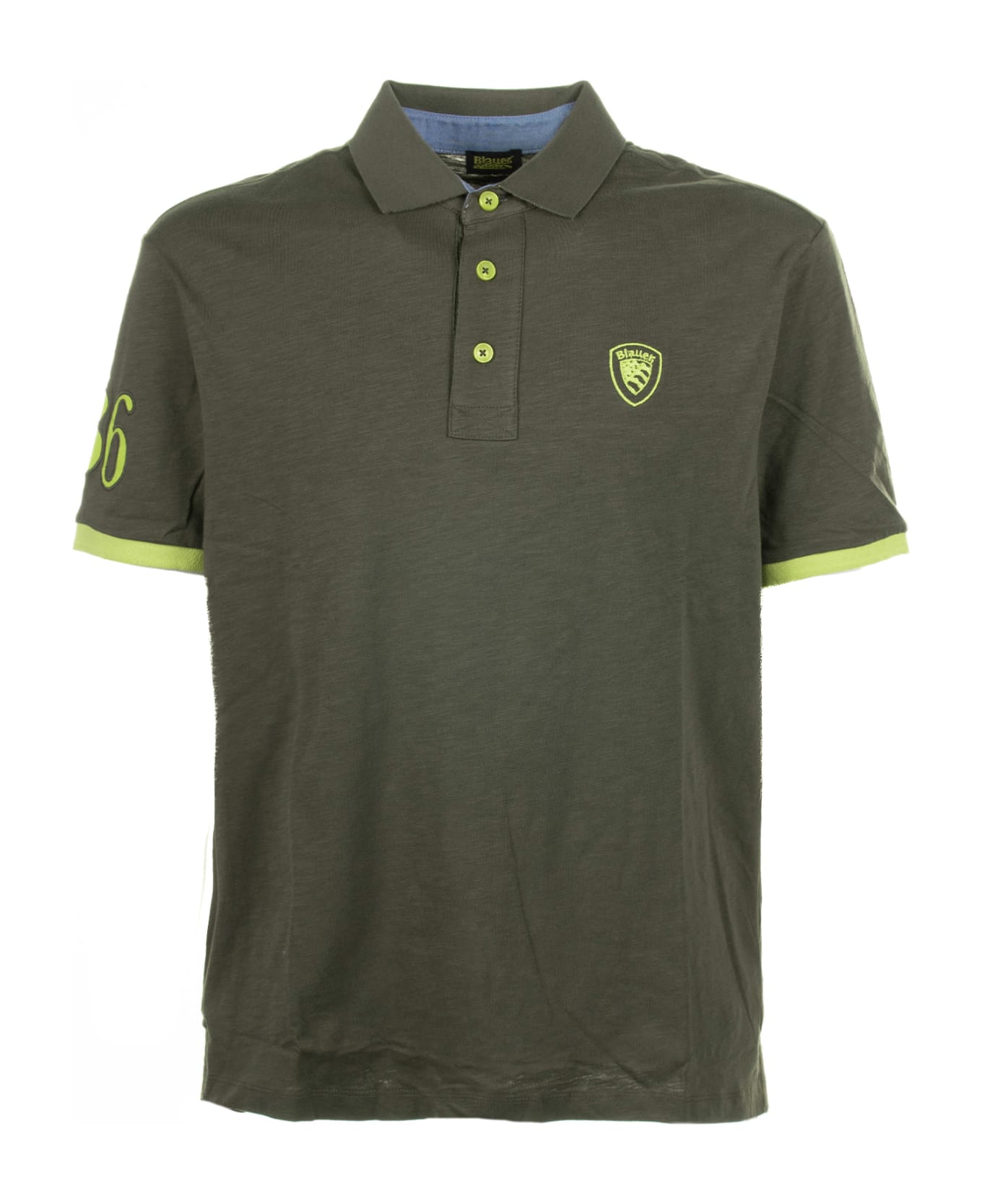 Blauer Polo 36 With Short Sleeves Green - VERDE SIEPE