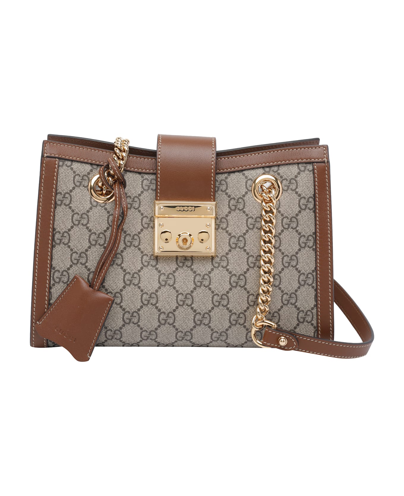 Gucci Medium Padlock Shopping Bag - Brown