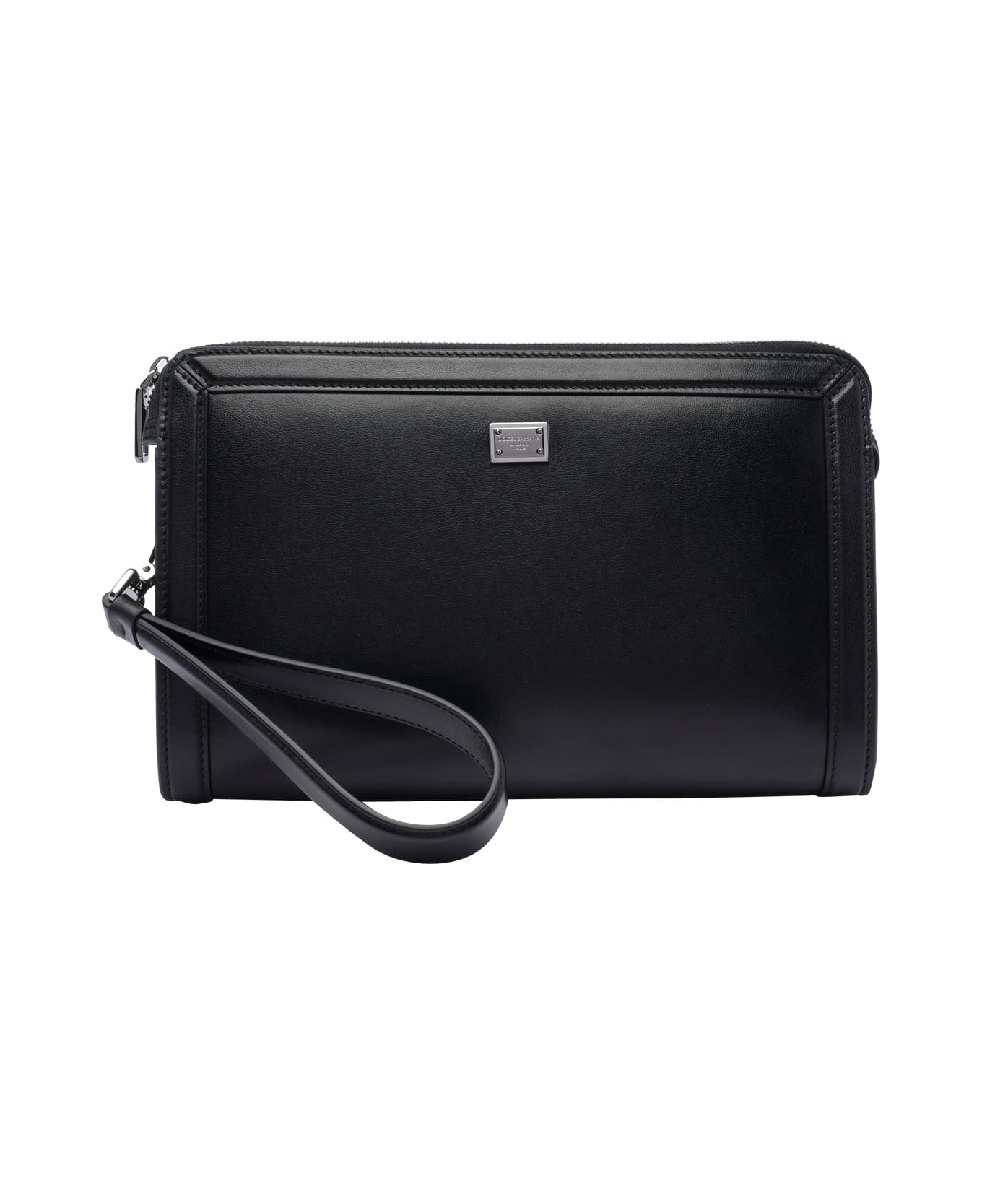 Dolce & Gabbana Black Leather Clutch - NERO