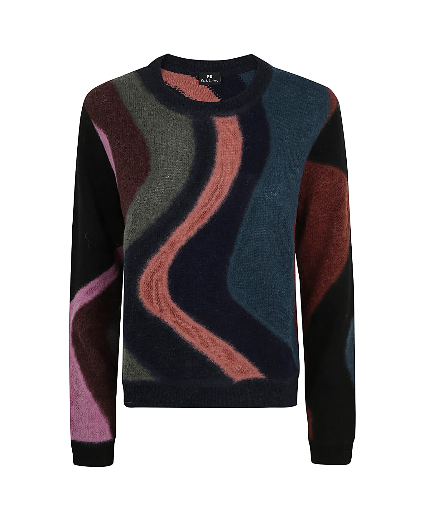 PS by Paul Smith Womens Knitted Sweater Crew Neck - Black