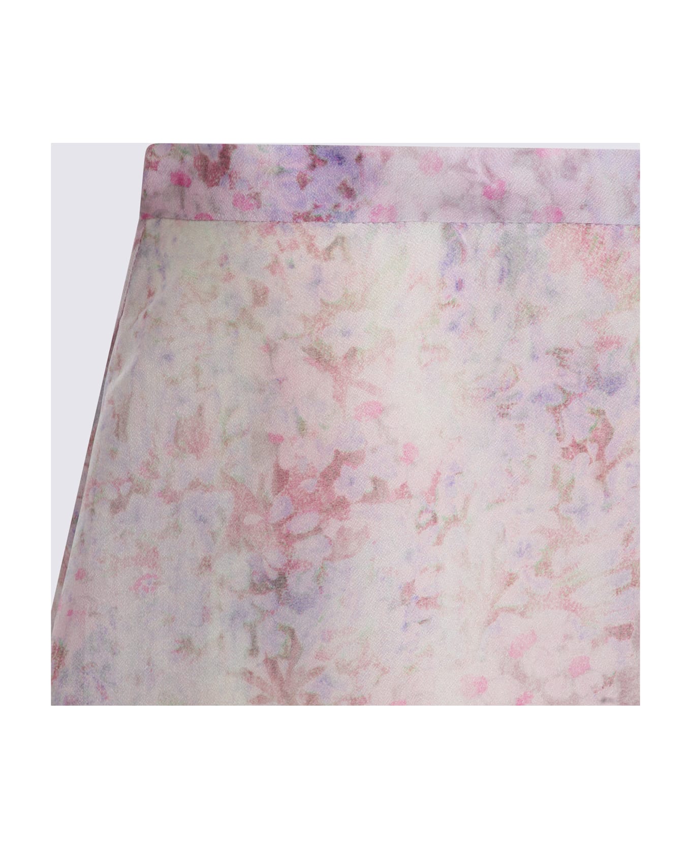 Alberta Ferretti Violet Silk Skirt - Purple