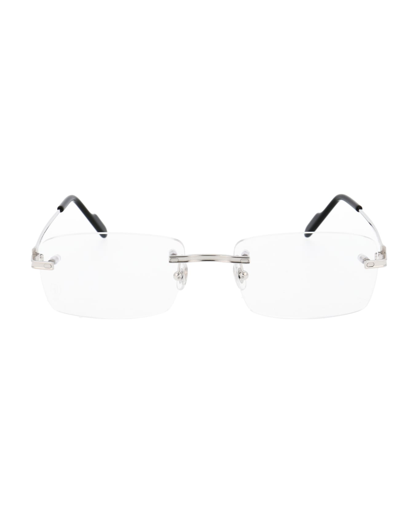 Cartier Eyewear Ct0259o Glasses - 001 SILVER SILVER TRANSPARENT