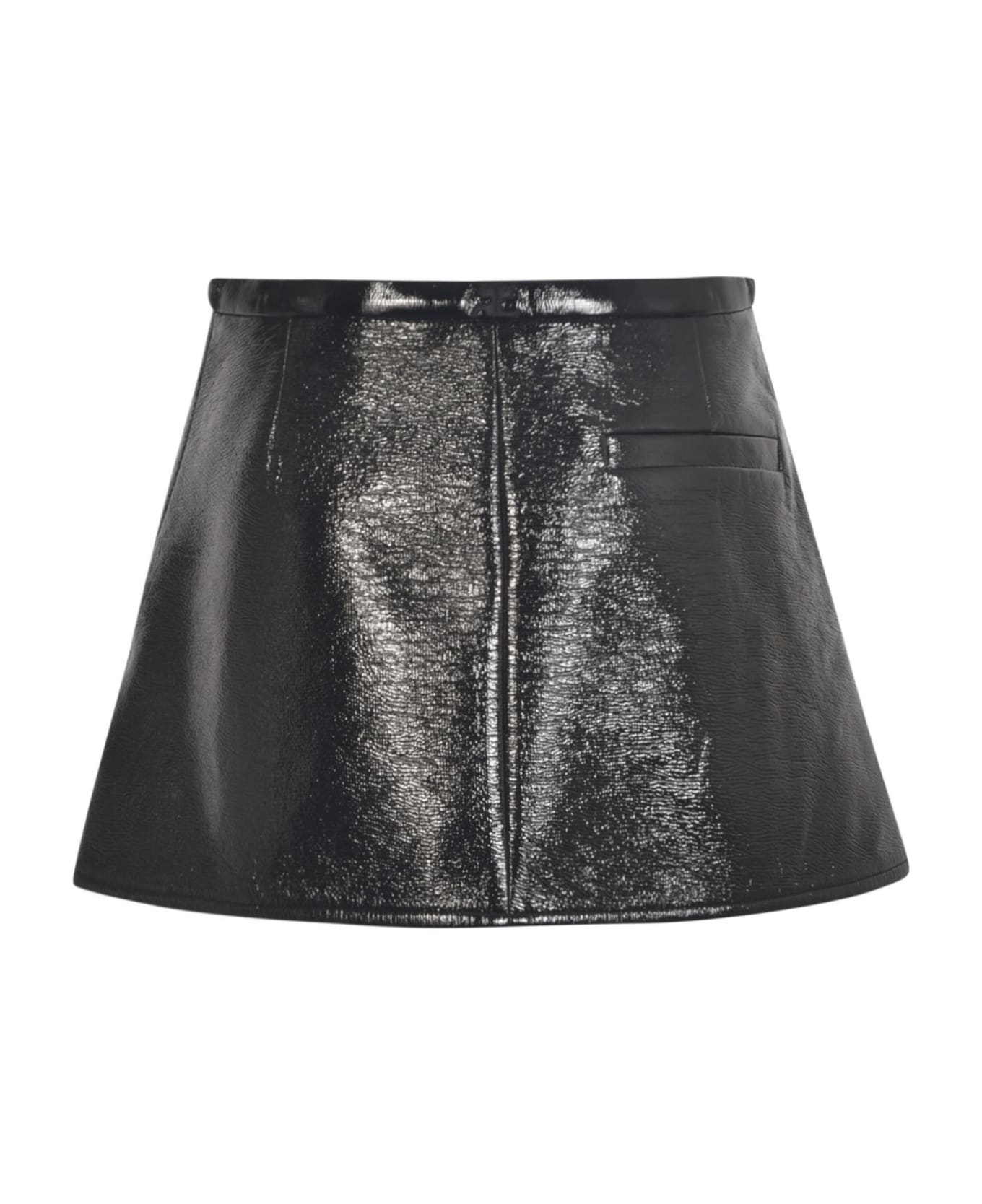 Courrèges Vinyle Mini Skirt - Black スカート