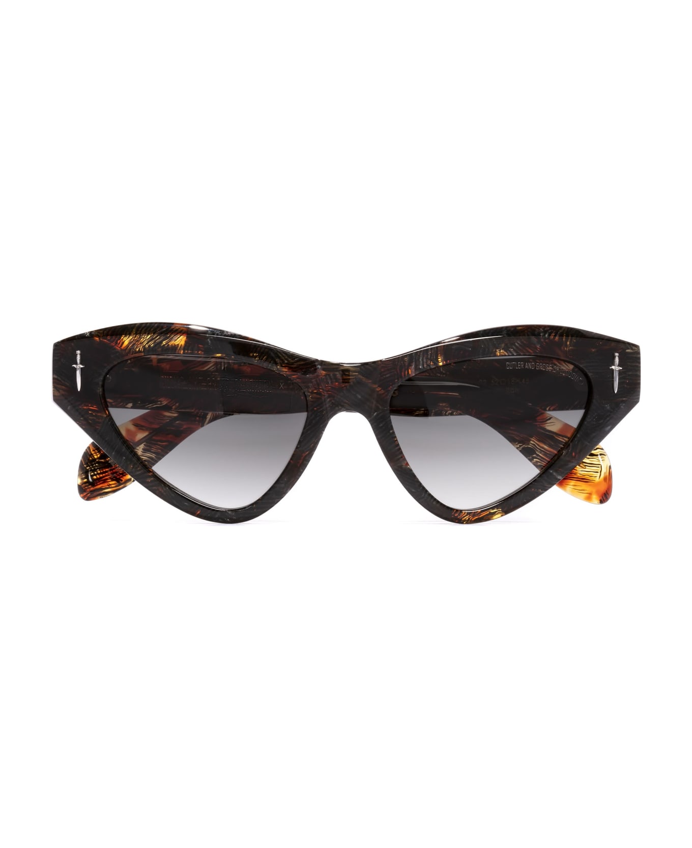 Cutler and Gross The Great Frog - Mini / Brush Stroke Sunglasses - brown
