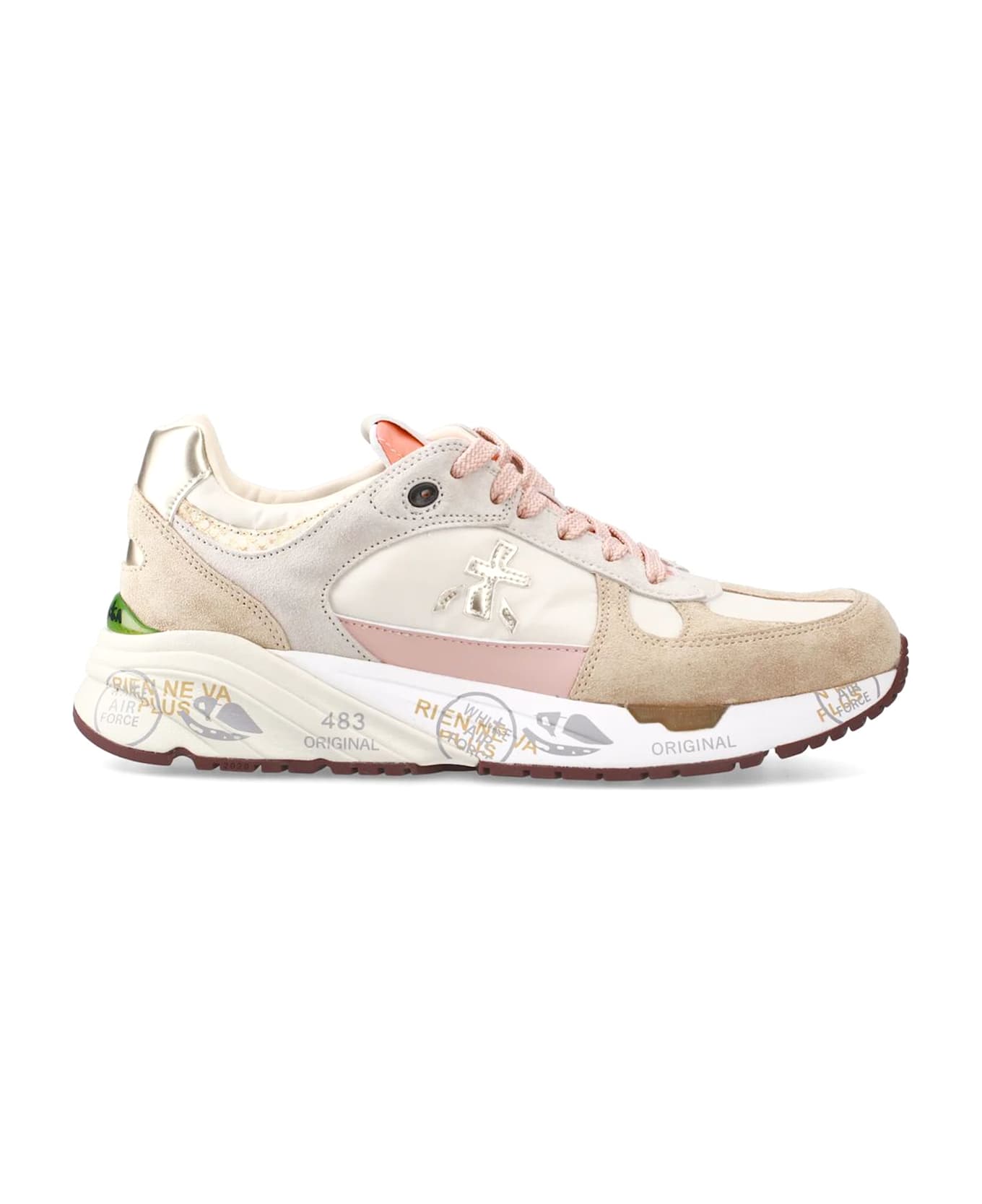 Premiata Powder Pink Mase Sneaker - Beige