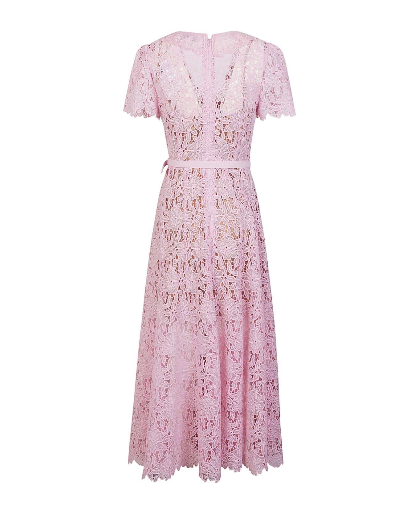 self-portrait Guipure Lace Midi Dress - Pale Pink ワンピース＆ドレス