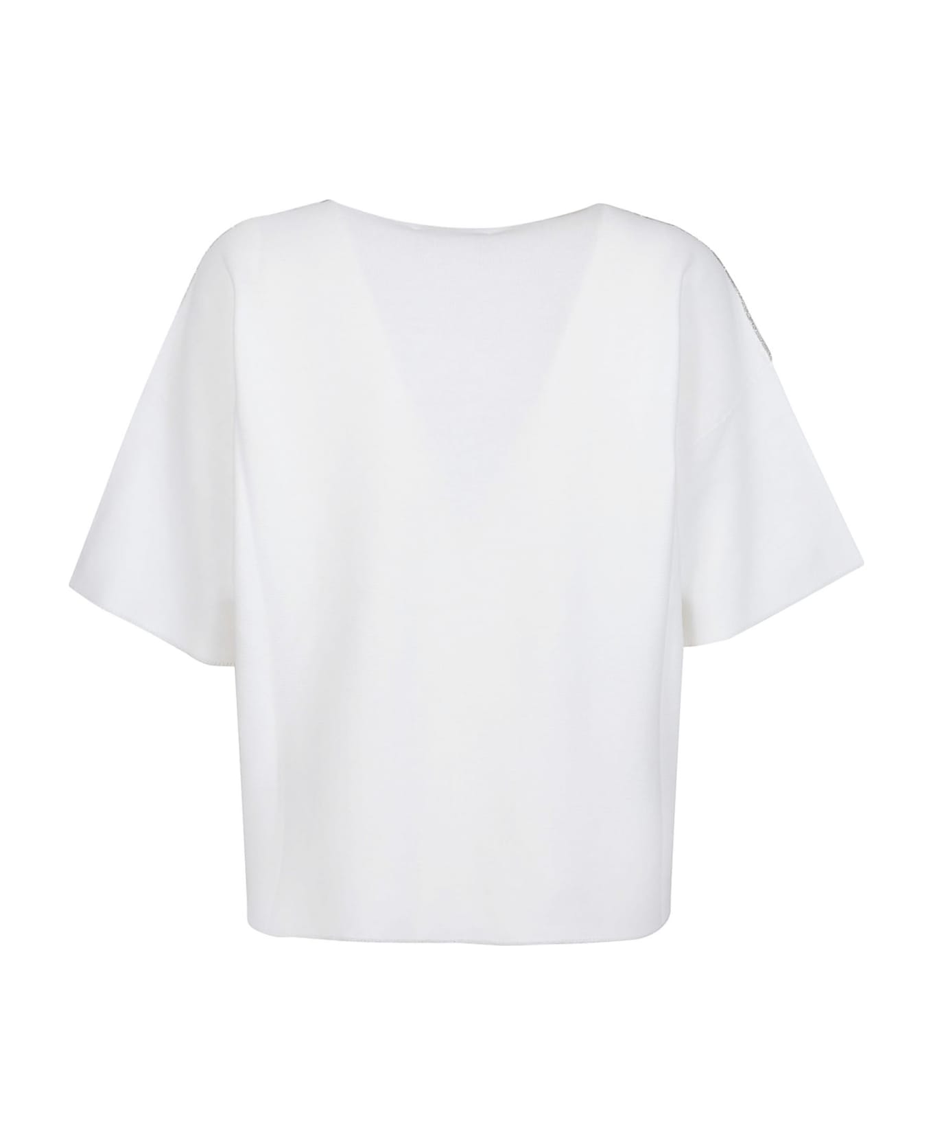 Fabiana Filippi Short Sleeve Sweater - Bianco Ottico