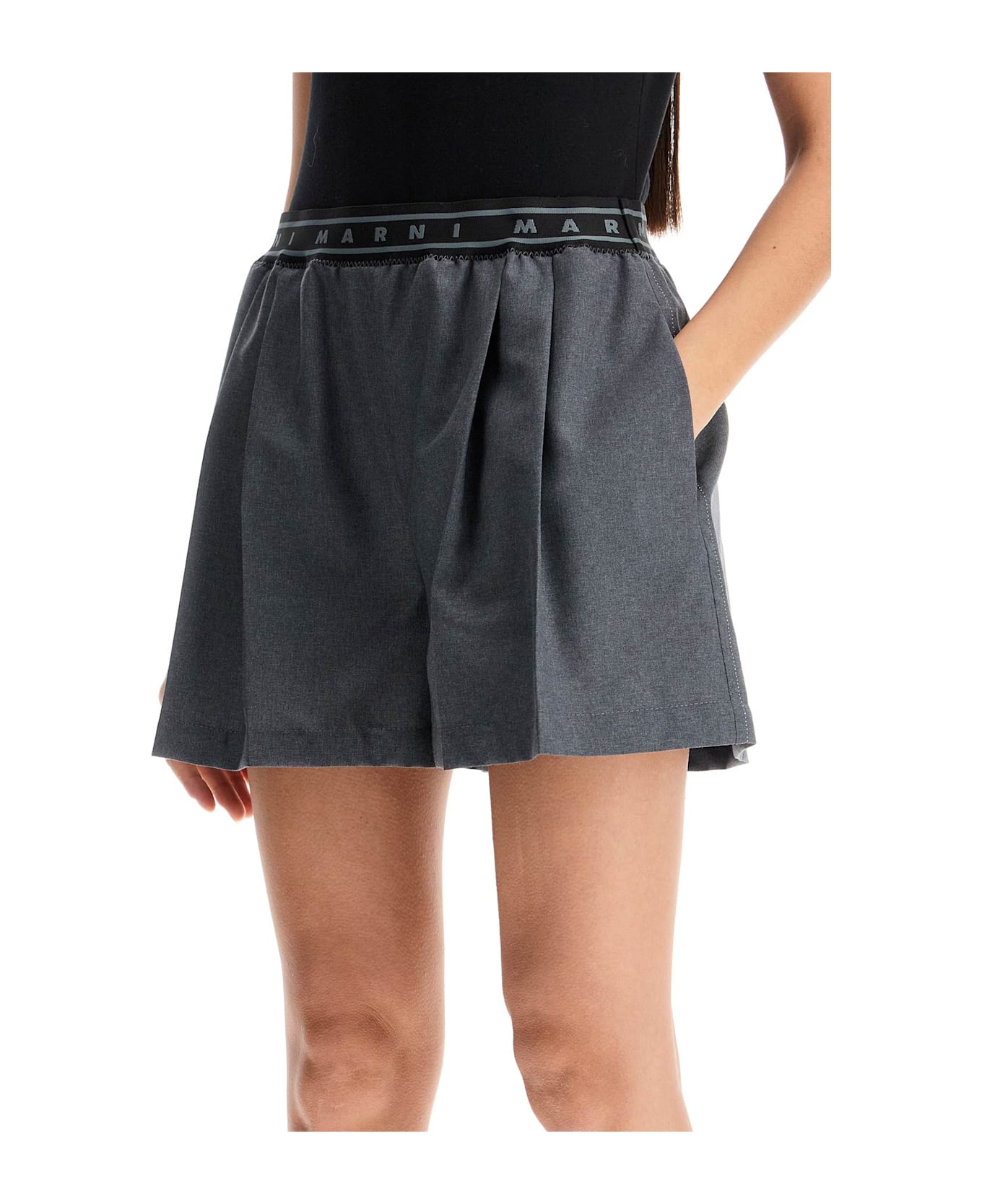 Marni Logo Shorts - GRAPHITE (Grey)