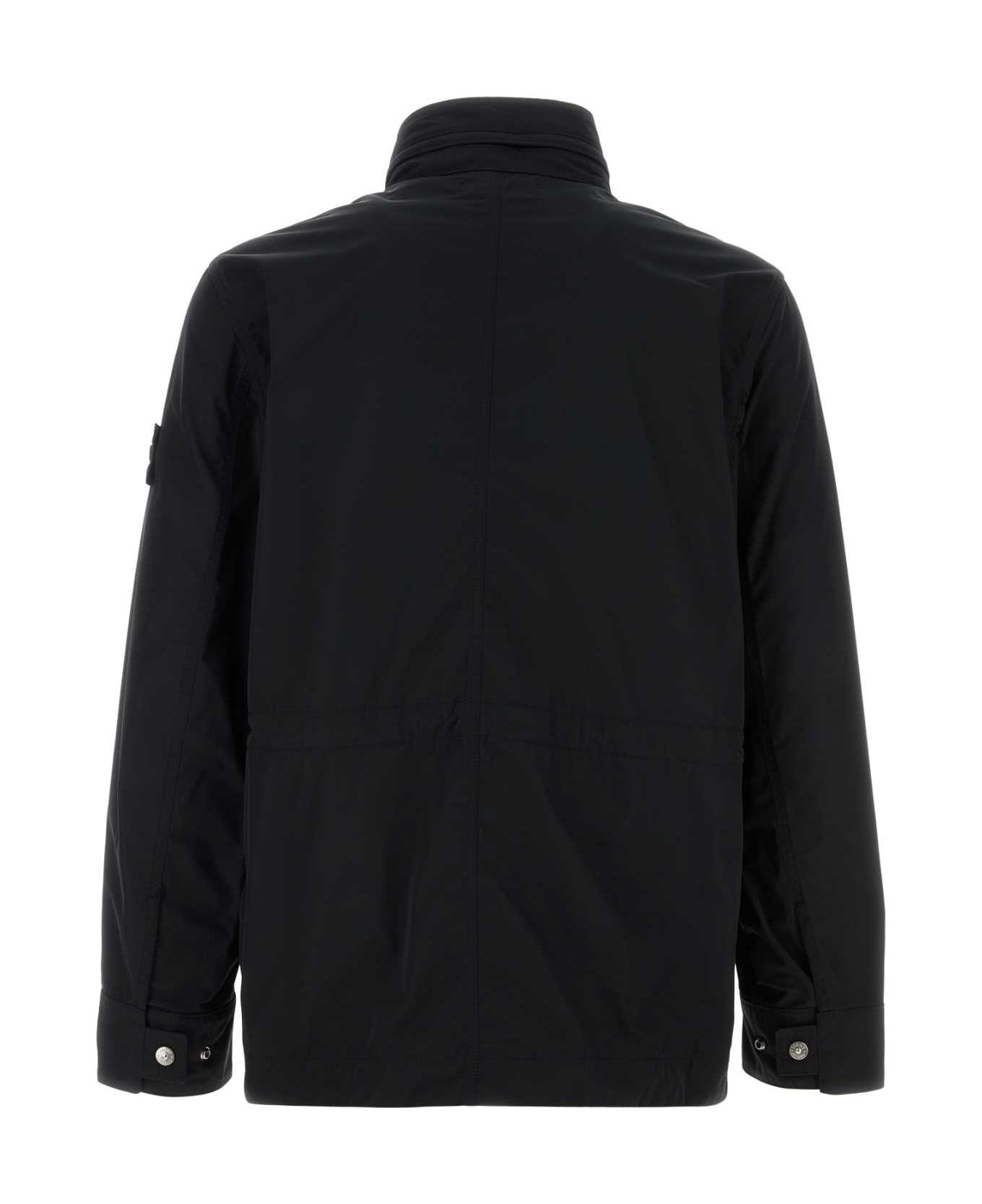 Stone Island Black Polyester Jacket - BLACK
