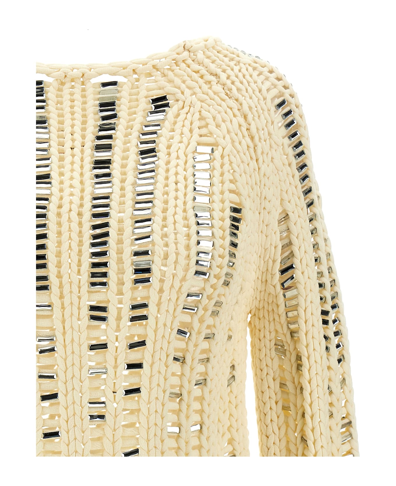 Ermanno Scervino Crystal Sweater - White