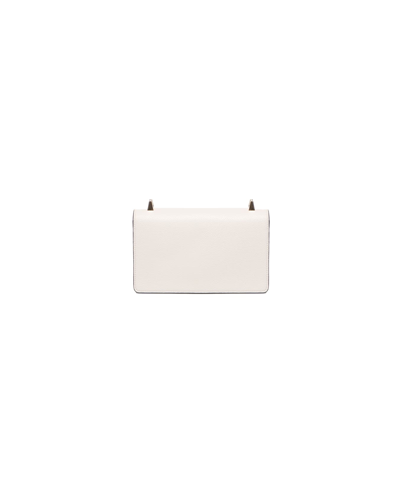 Love Moschino Shoulder Bag With Logo Plaque - Ivory ショルダーバッグ
