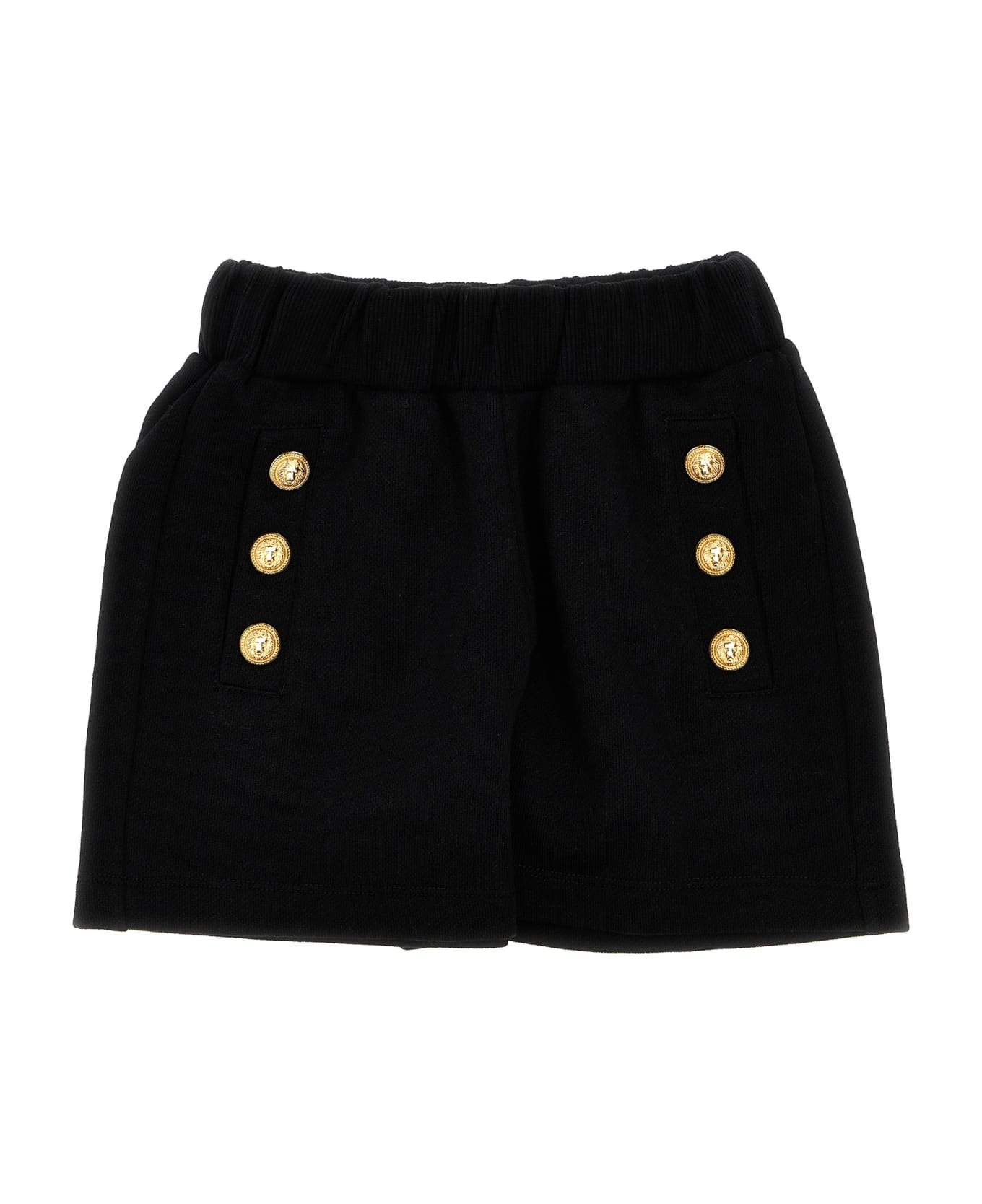 Balmain Logo Buttons Shorts - Black   ボトムス