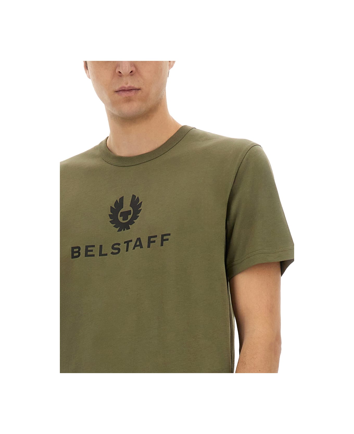 Belstaff T-shirt With Logo - MILITARY GREEN