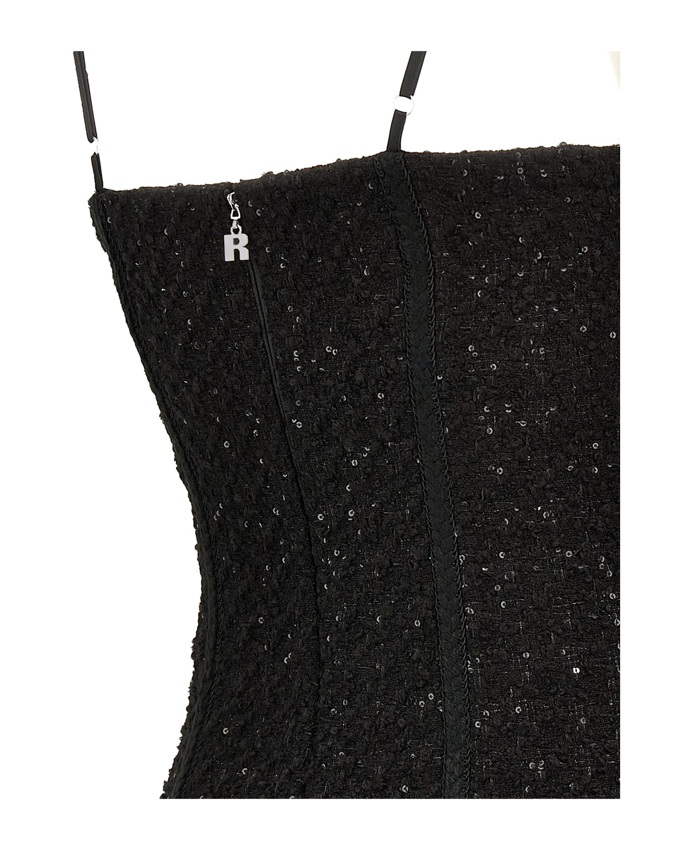 Rotate by Birger Christensen Bouclé Midi Dress - Nero