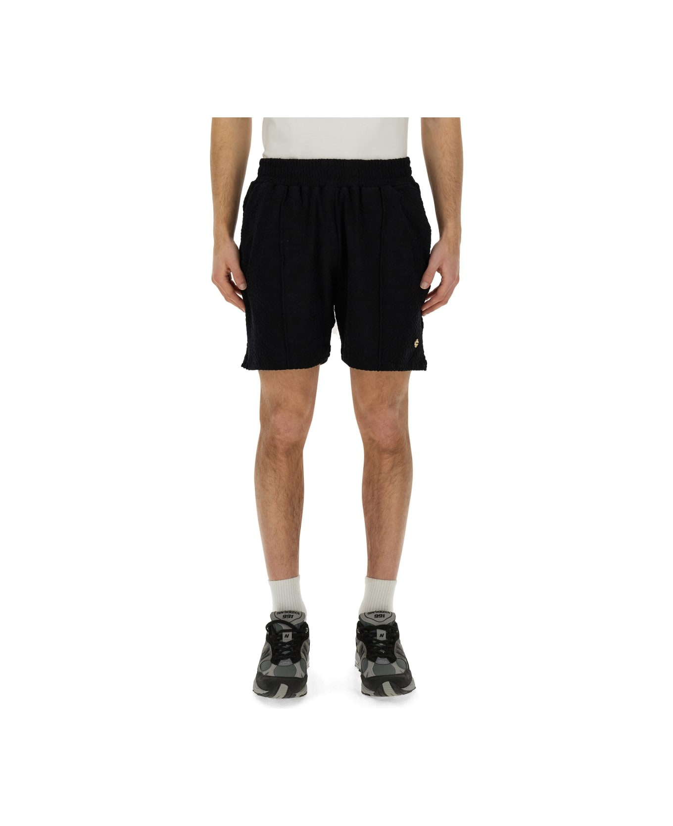 Casablanca Monogram Bermuda Shorts - BLACK