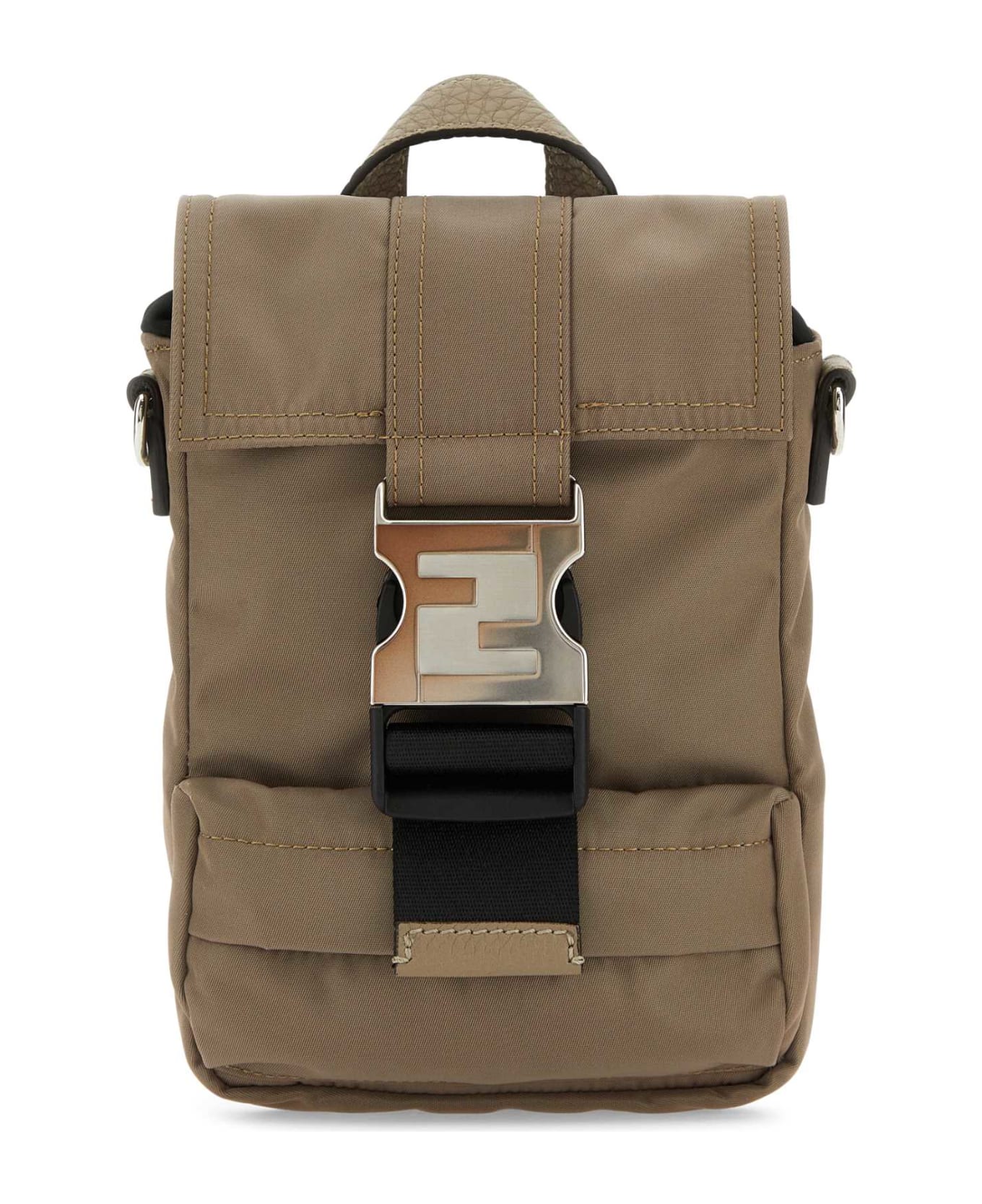 Fendi Dove Grey Nylon Mini Fendiness Backpack - F1GLA