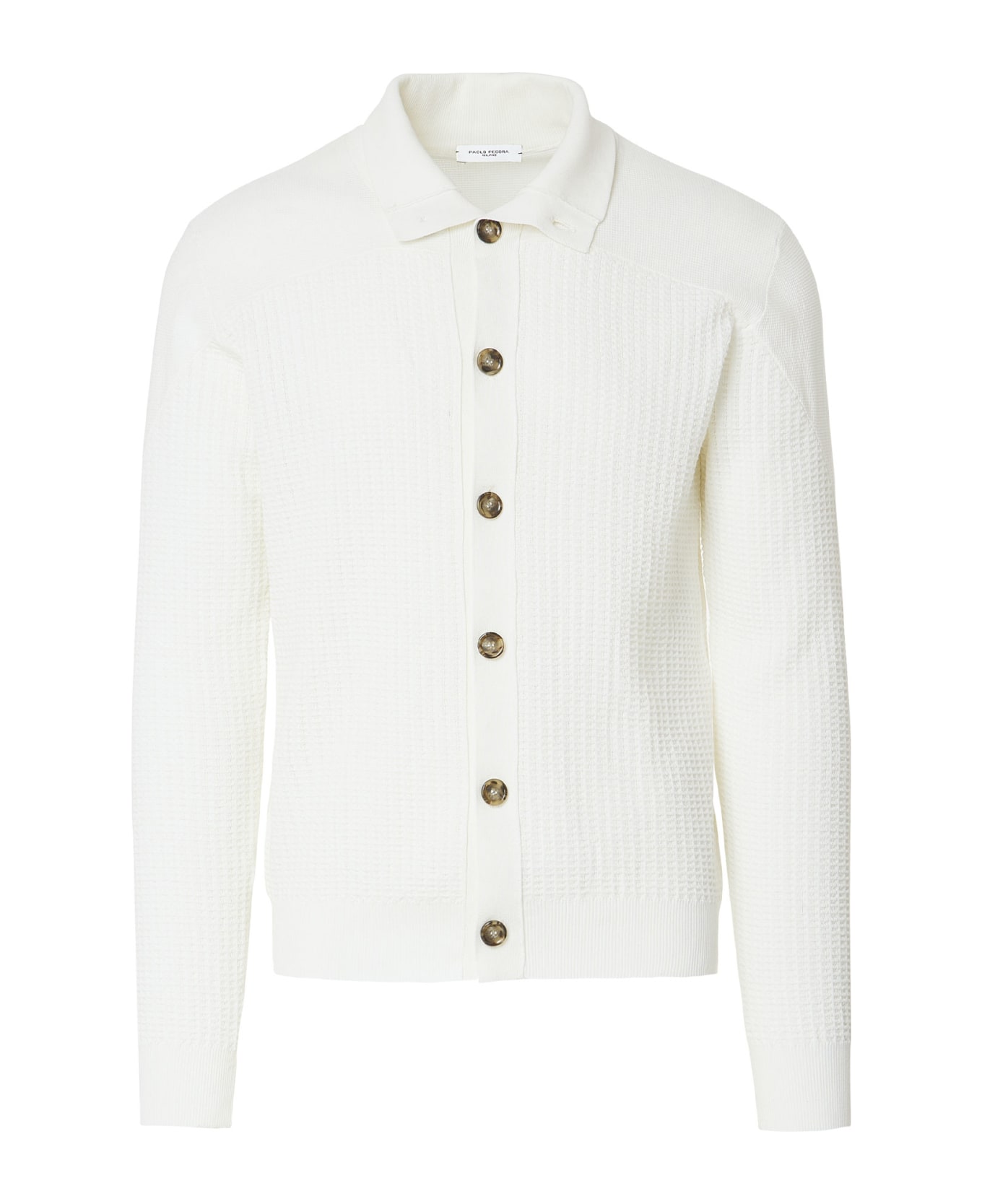 Paolo Pecora Cardigan With Contrasting Buttons - PANNA