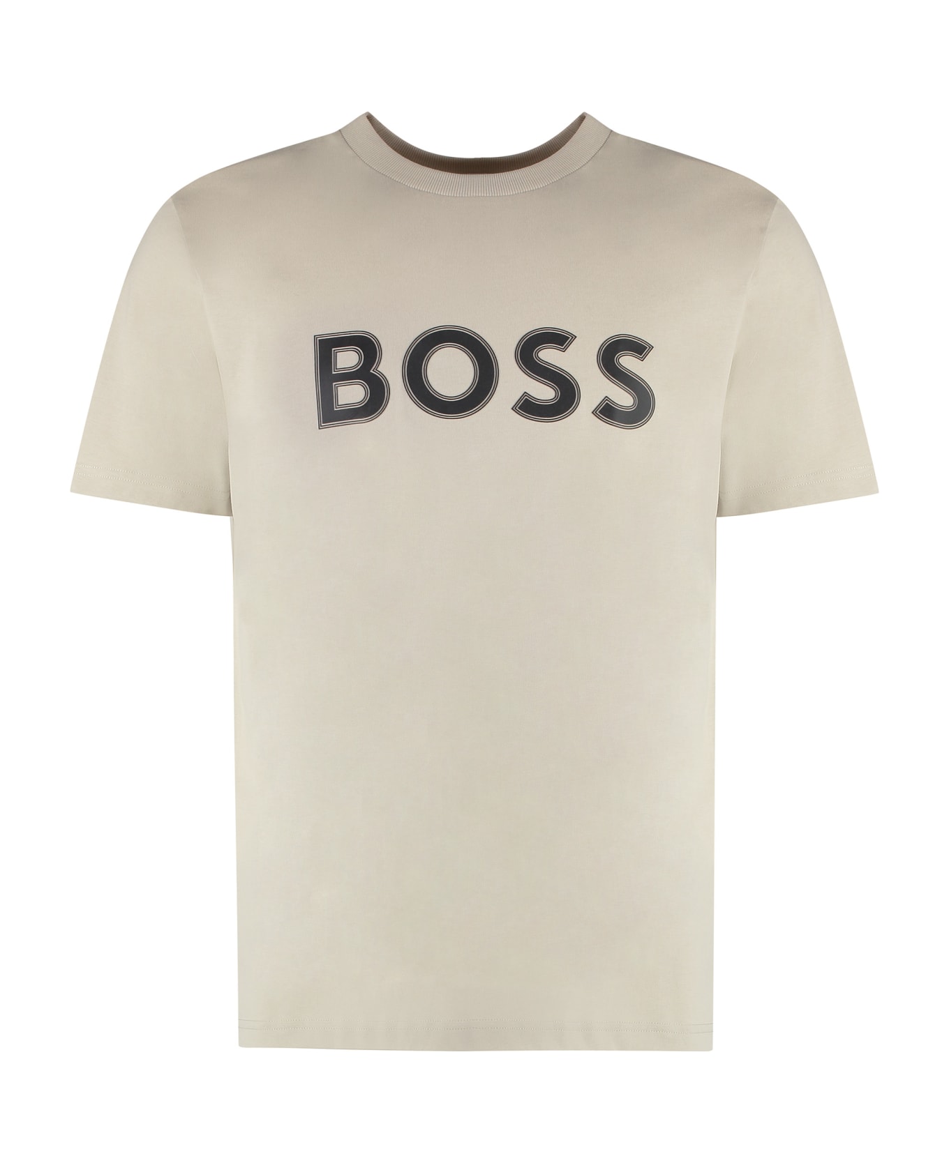 Hugo Boss Cotton Crew-neck T-shirt - Sand