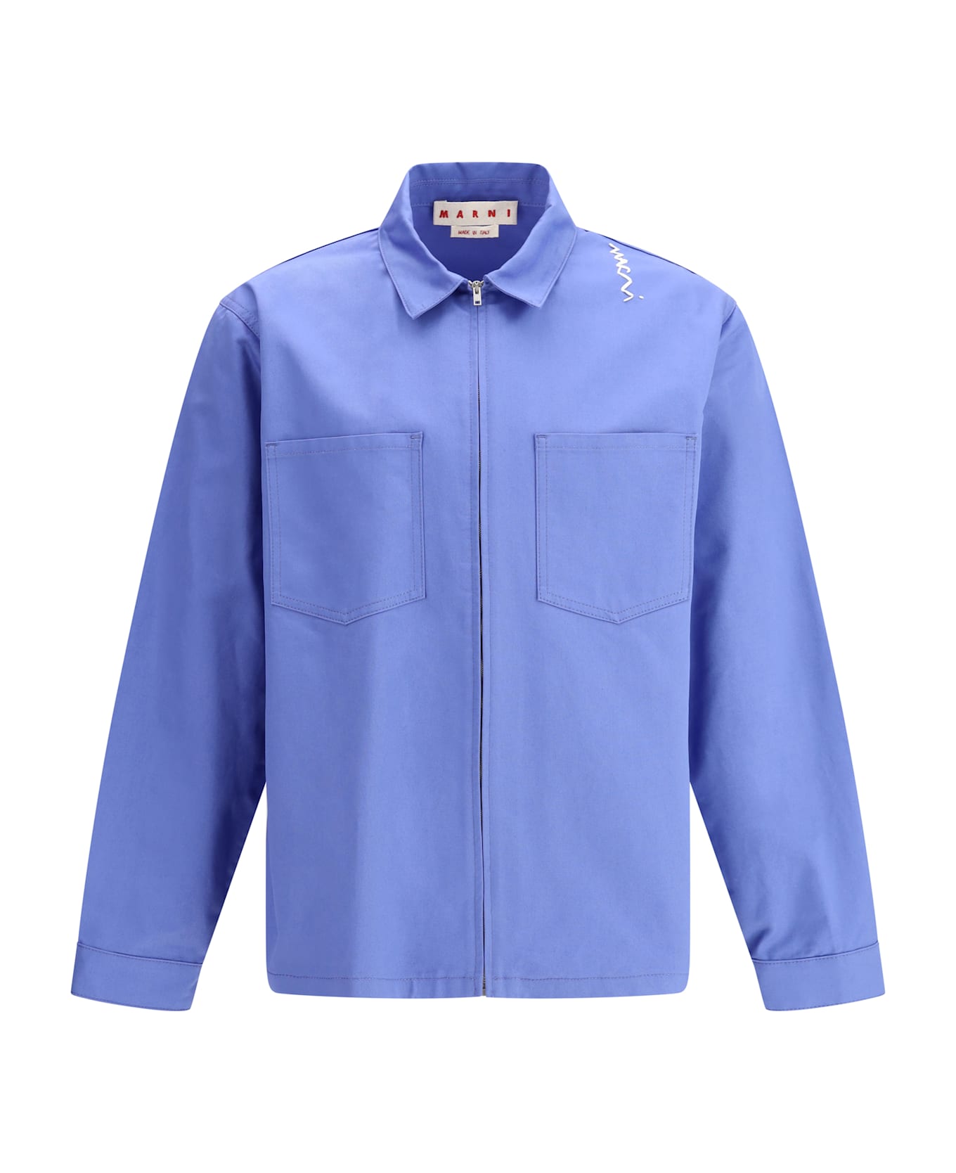 Marni Shirt With Zipper - Blue Lilac