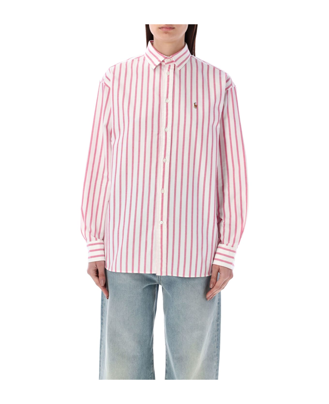 Polo Ralph Lauren Striped Oxford Shirt - PINK/WHITE STRIPES