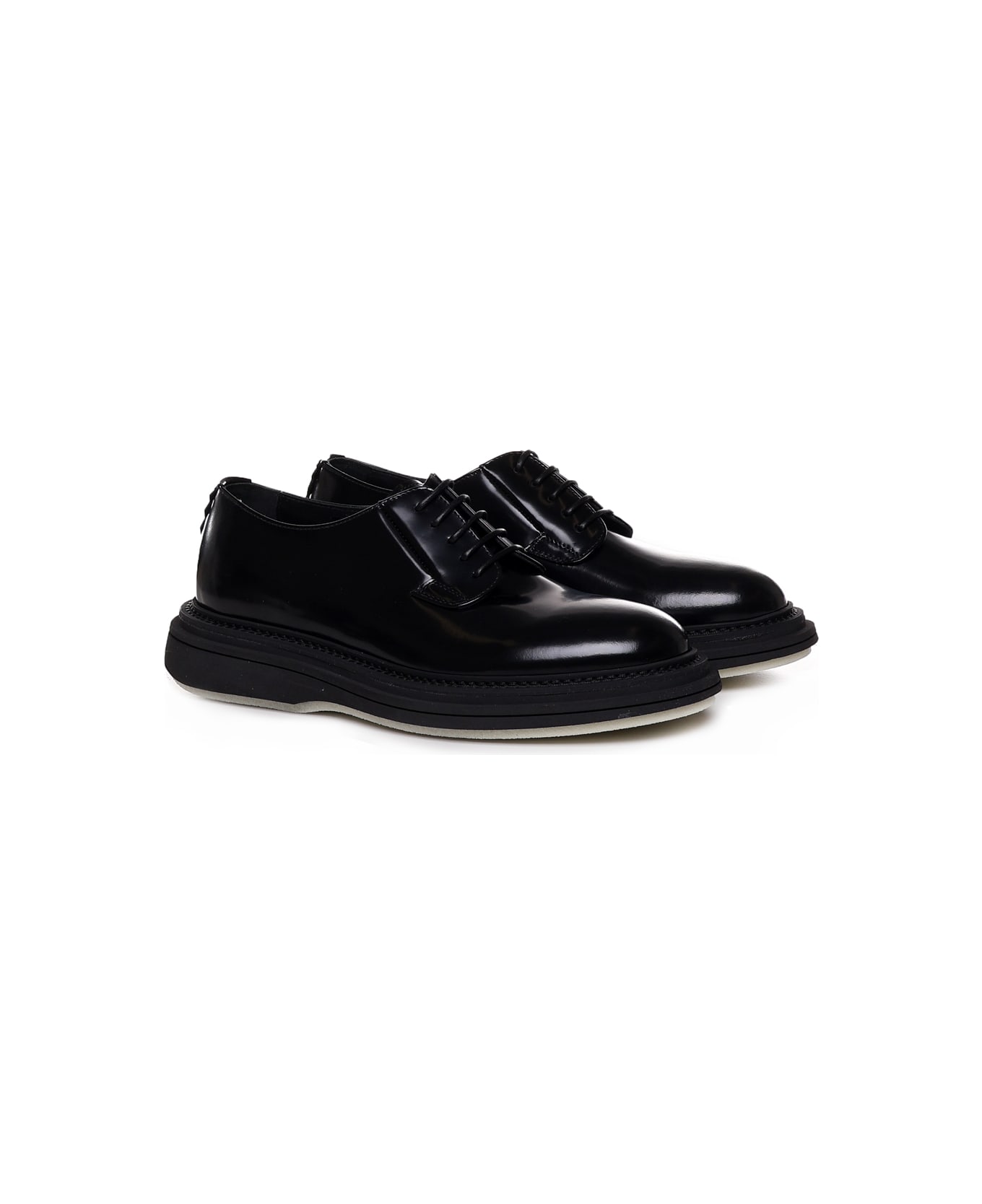 The Antipode Leather Lace-up Shoes - Black