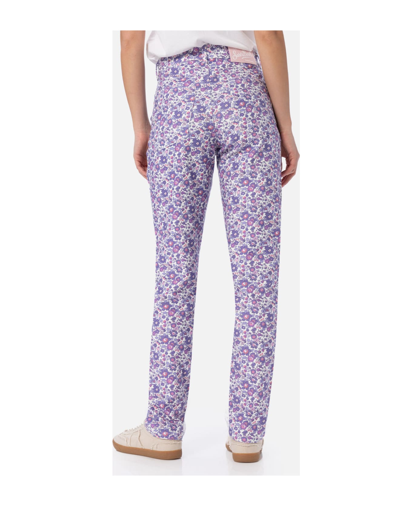 MC2 Saint Barth Woman Lilac Betsy Print Denim Belleville | Made With Liberty Fabric - LILAC