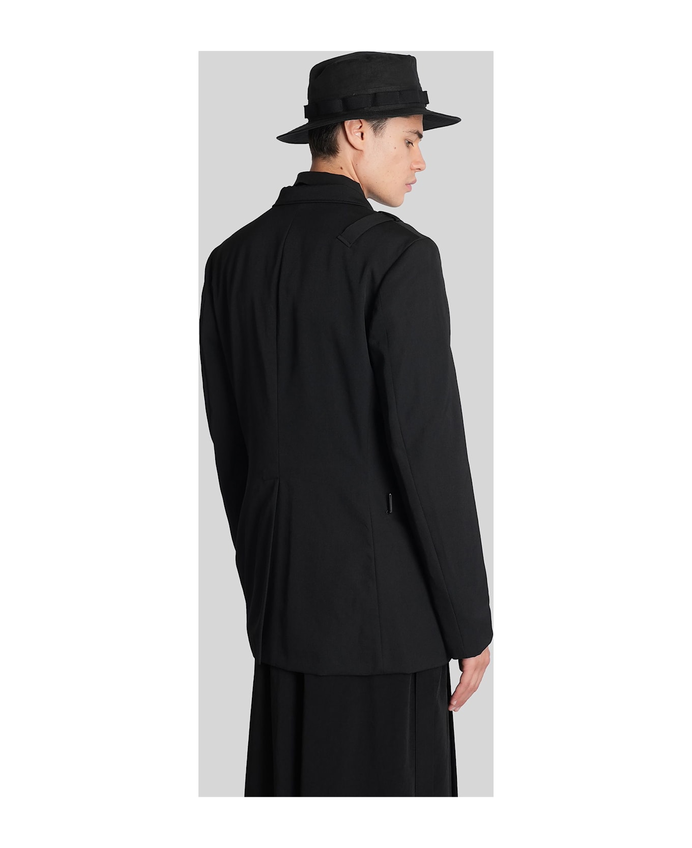 Yohji Yamamoto Blazer In Black Wool - black