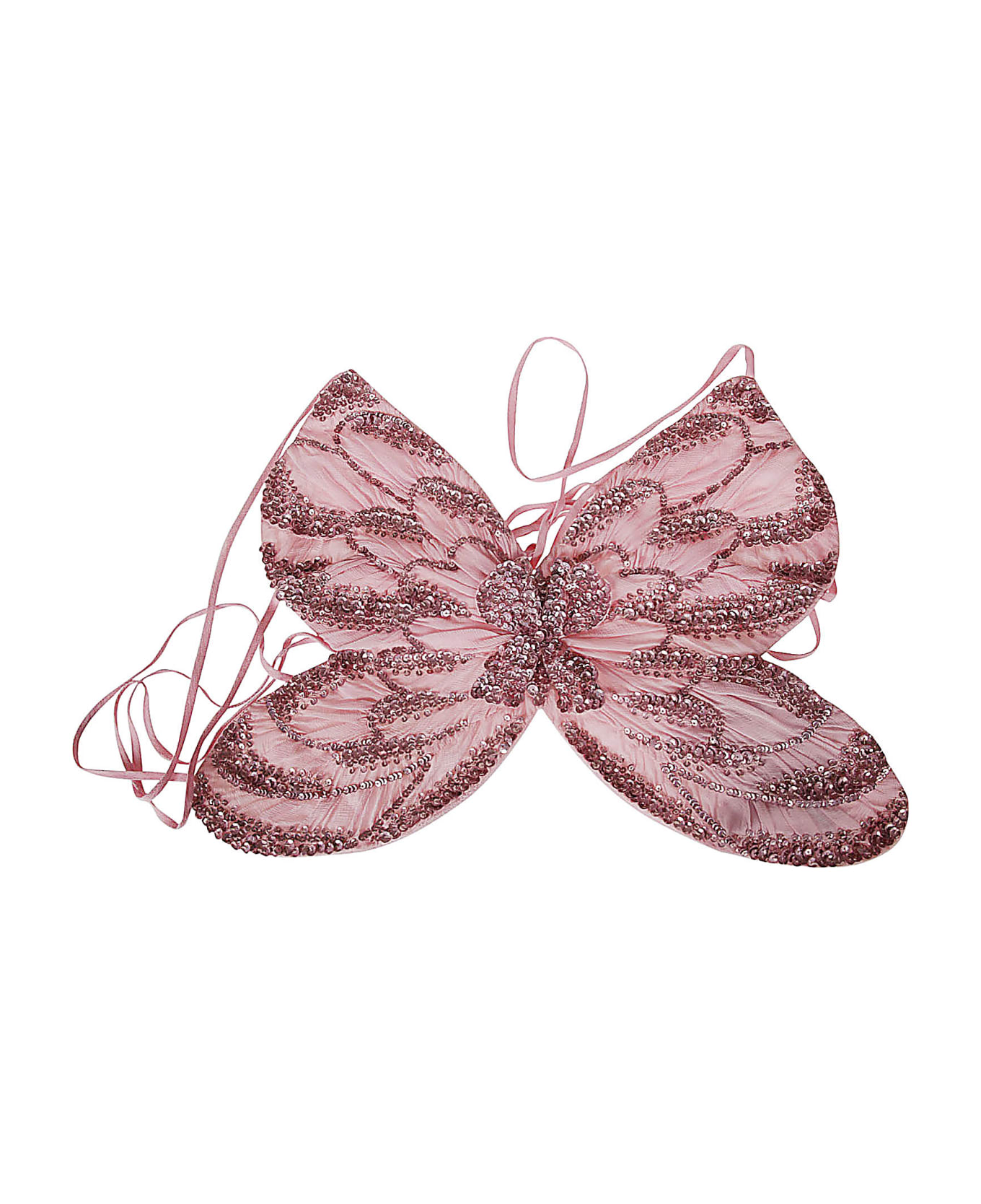 Blumarine Sequin Embellished Butterfly Top - Pink