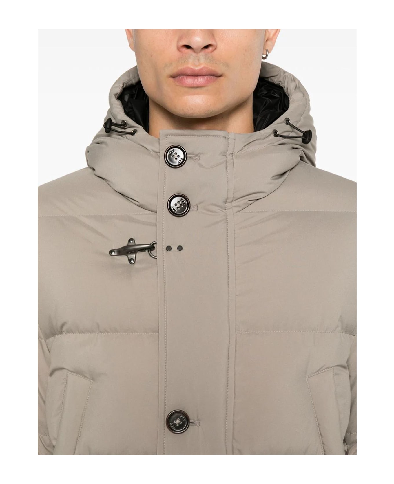 Fay Parka In Light Beige Down - Beige