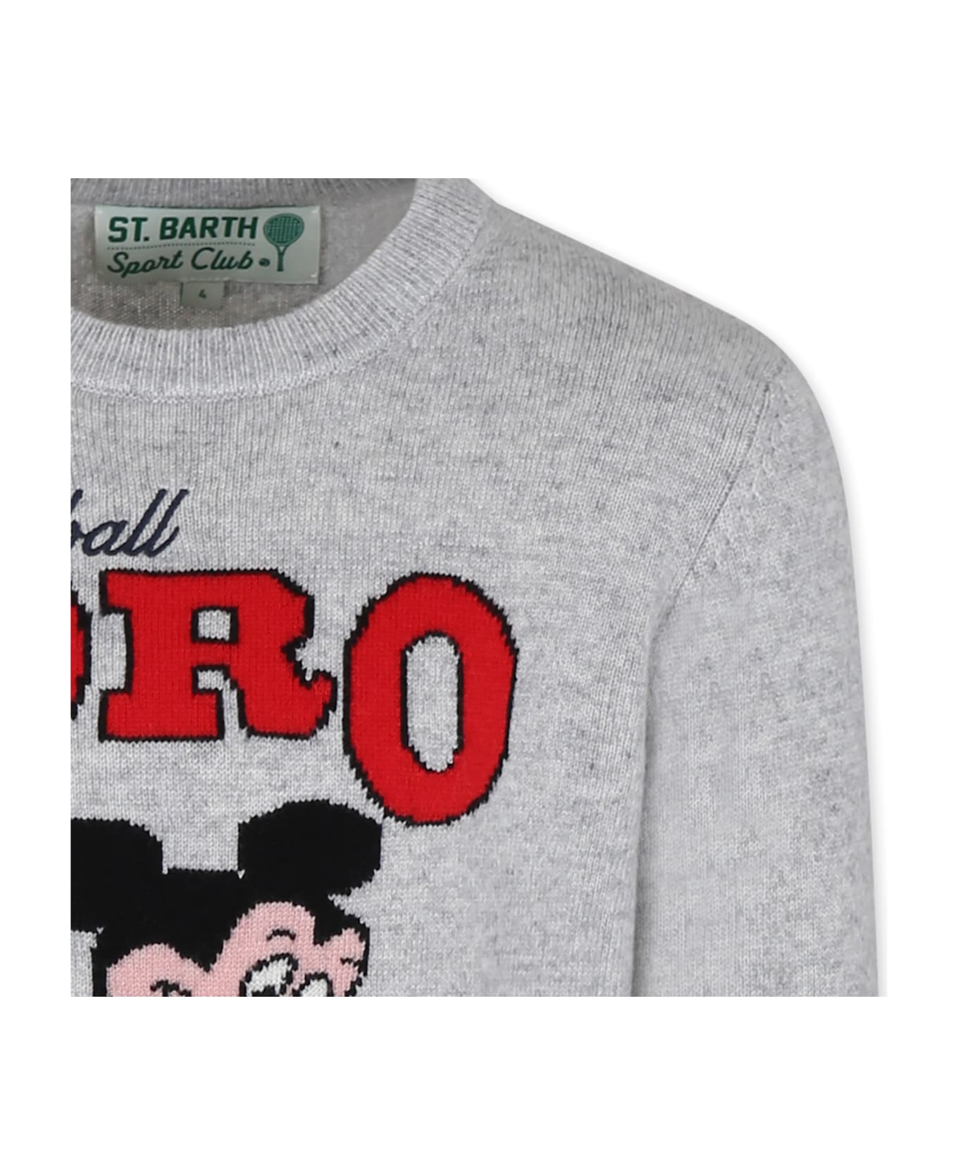 MC2 Saint Barth Grey Sweater For Boy With Mickey Mouse - Grey