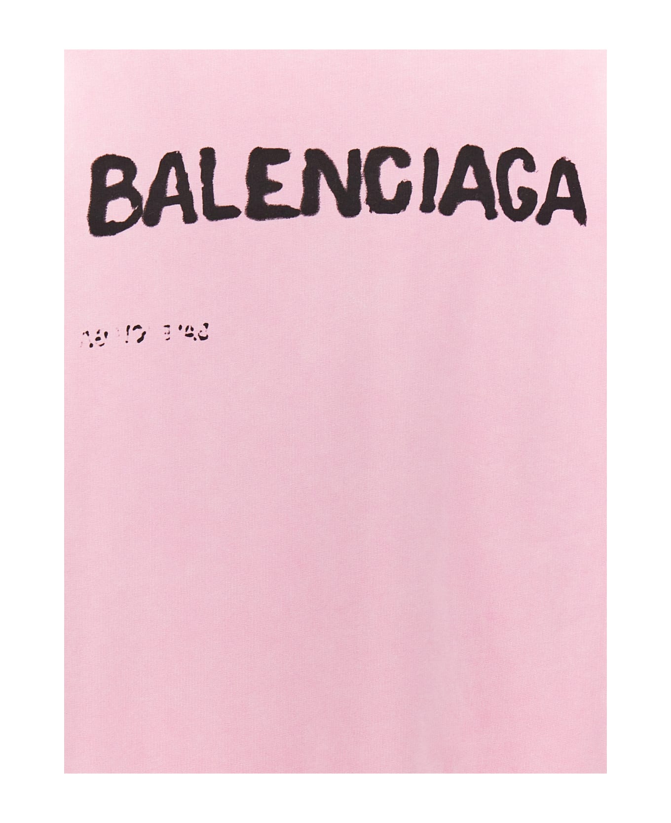 Balenciaga Logo Cotton Hoodie - Pink & Purple