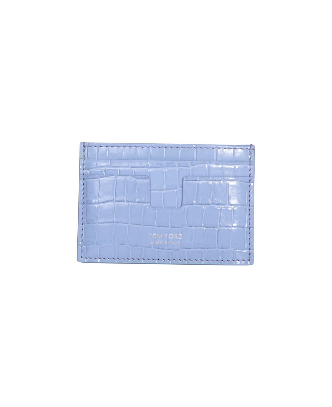 Tom Ford T Line Central Light Blue Cardholder | italist