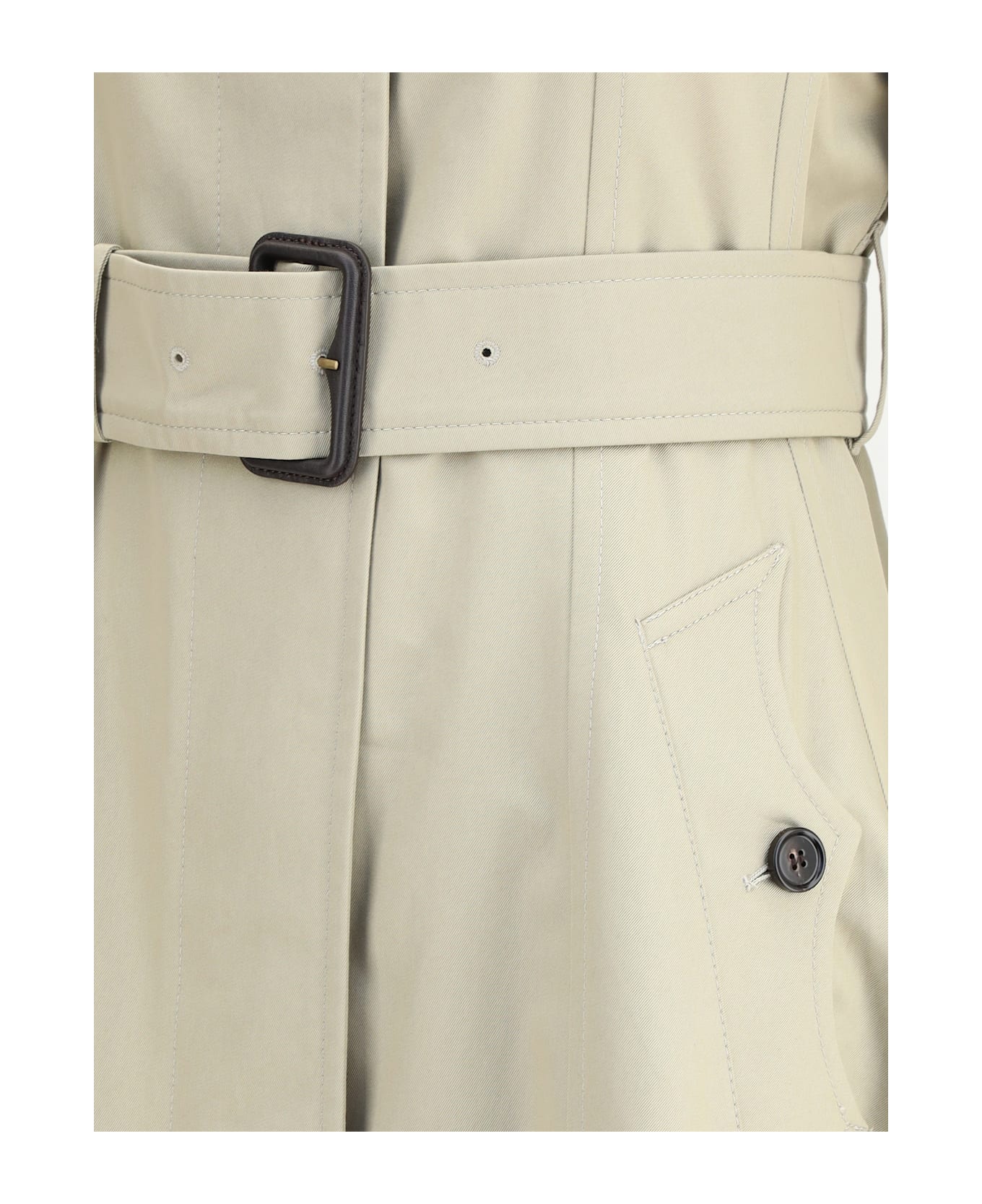 Burberry Ellingham Fit-and-flare Long Gabardine Trench Coat