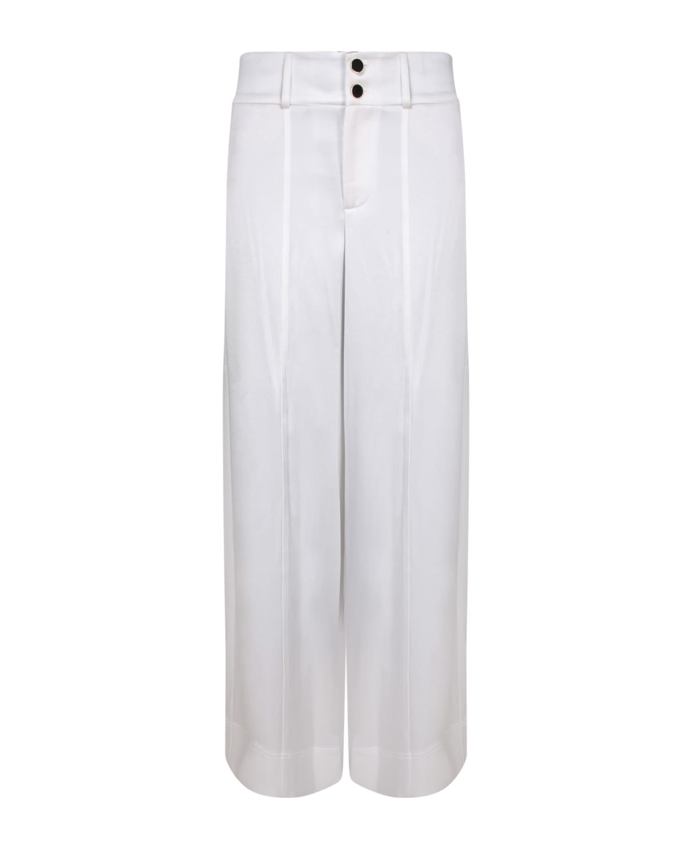Long Sleeve Jersey Character Dress 3mths-7yrs White Wide Leg Satin Trousers - White
