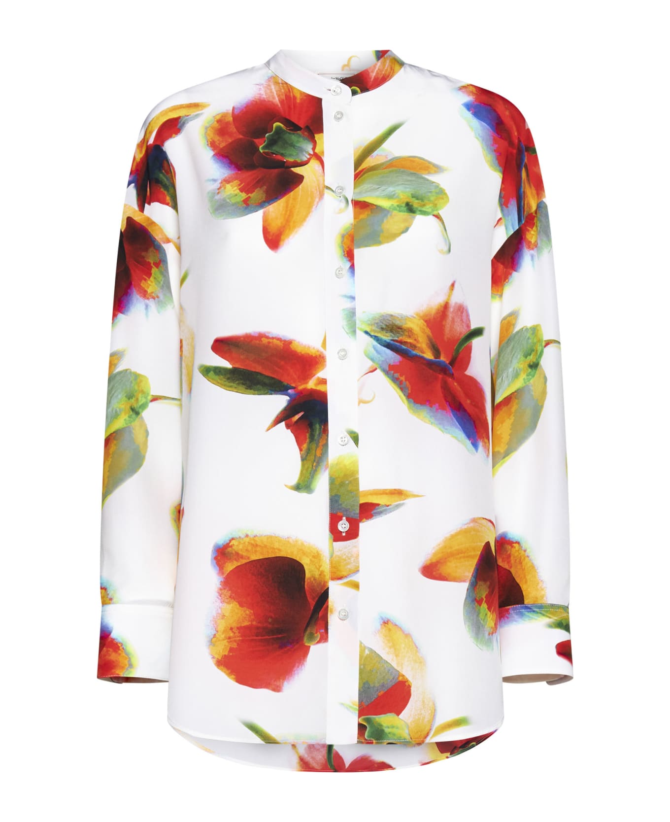 Alexander McQueen Silk Shirt - Opticalwhite ブラウス