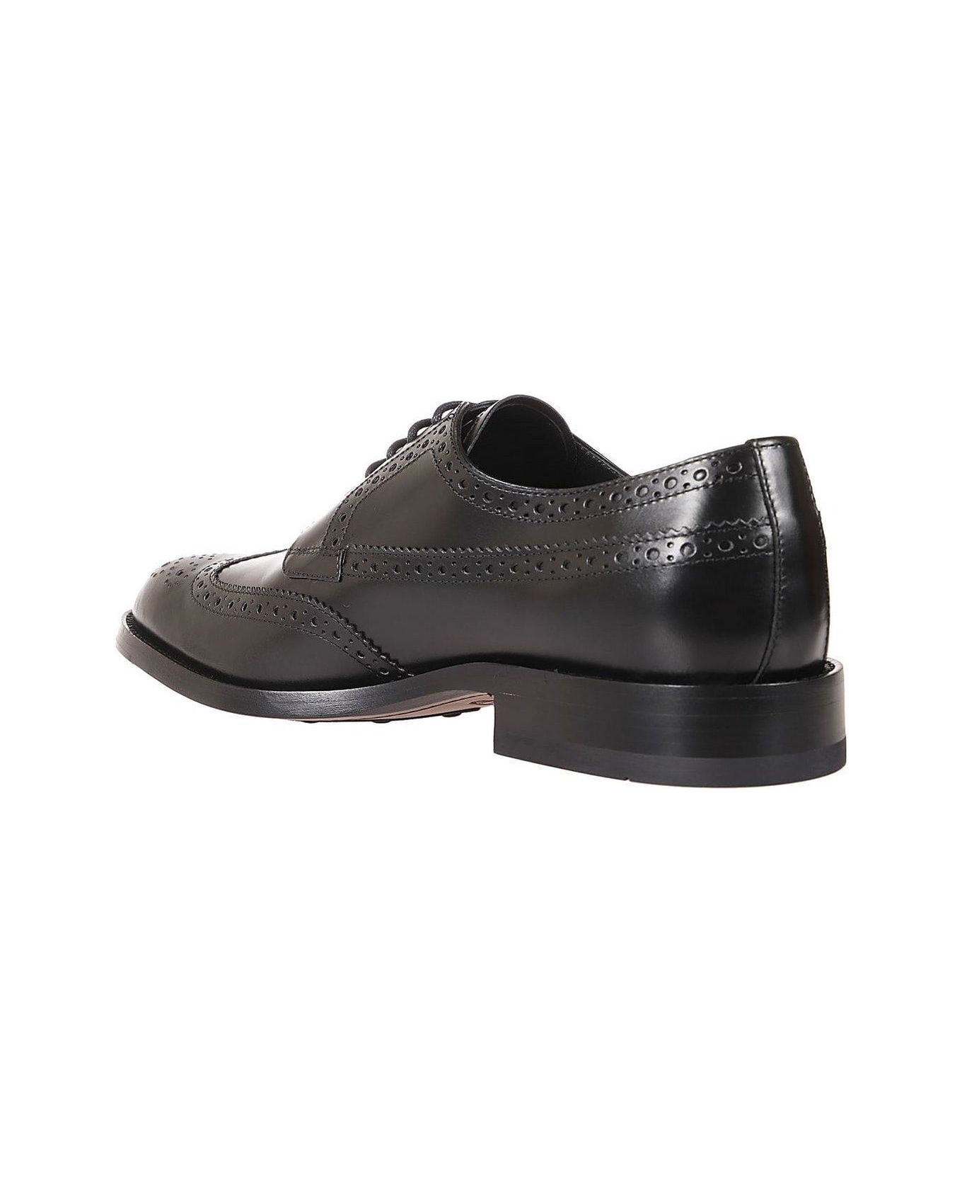 Tod
s Round Toe Lace-up Brogues - Black