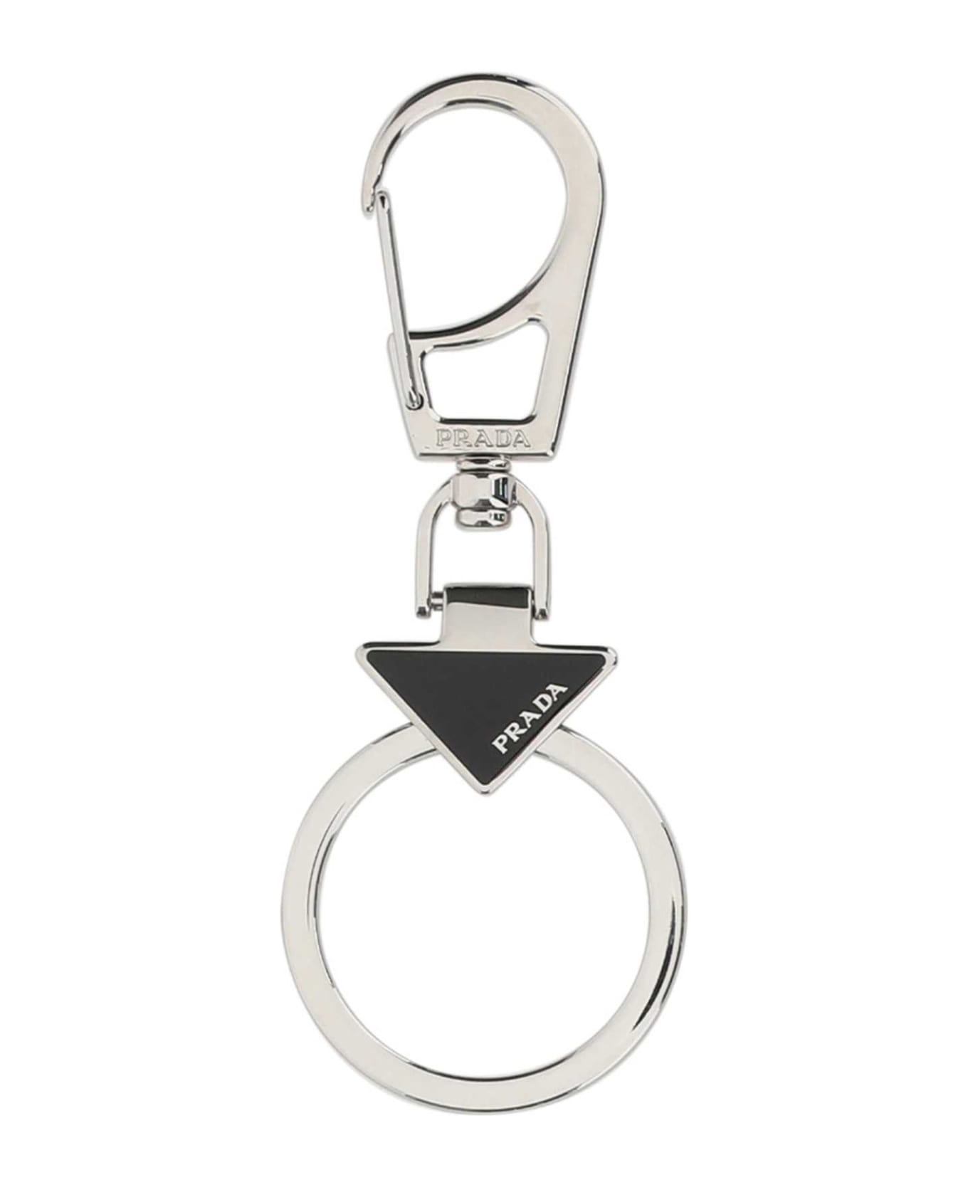 Prada Silver Metal Key Ring - F0002