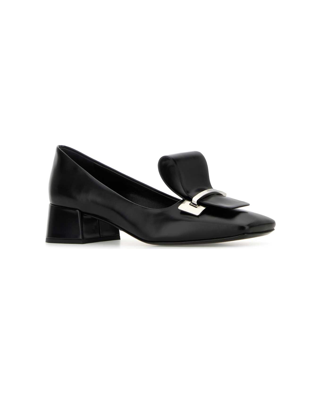 Prada Black Leather Pumps - NERO