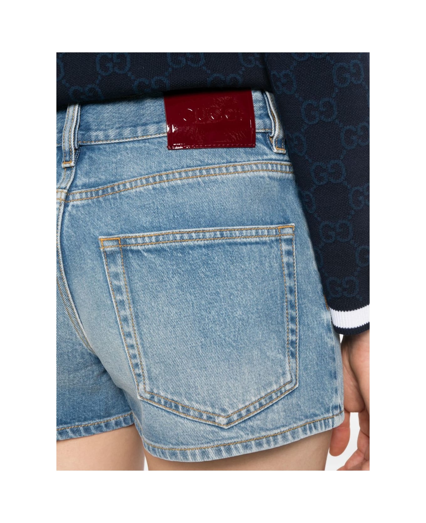 Gucci Denim Cotton Shorts - Clear Blue