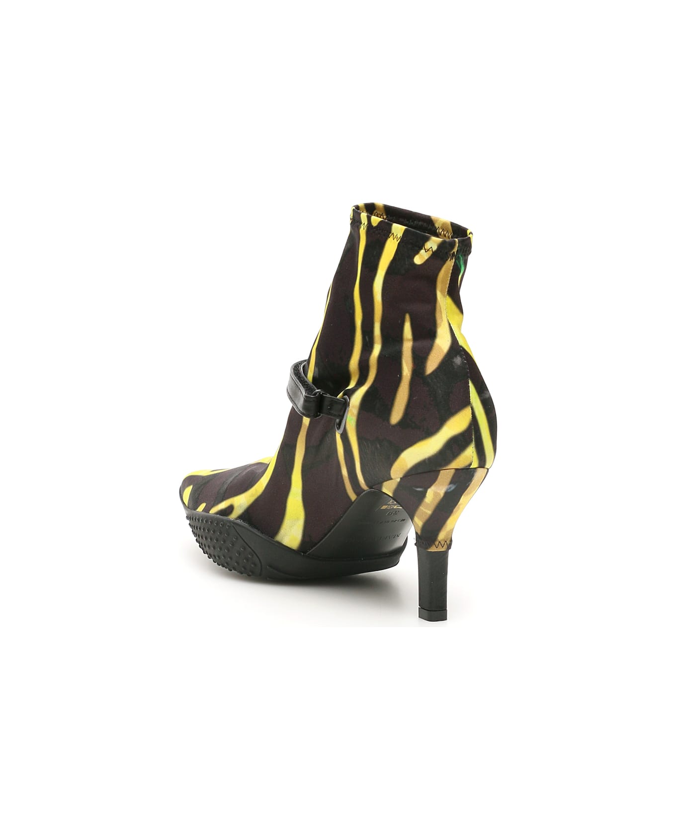 Marine Serre Amphibian Zebra Sock Ankle Boots - AMPHIBIAN ZEBRA (Yellow)