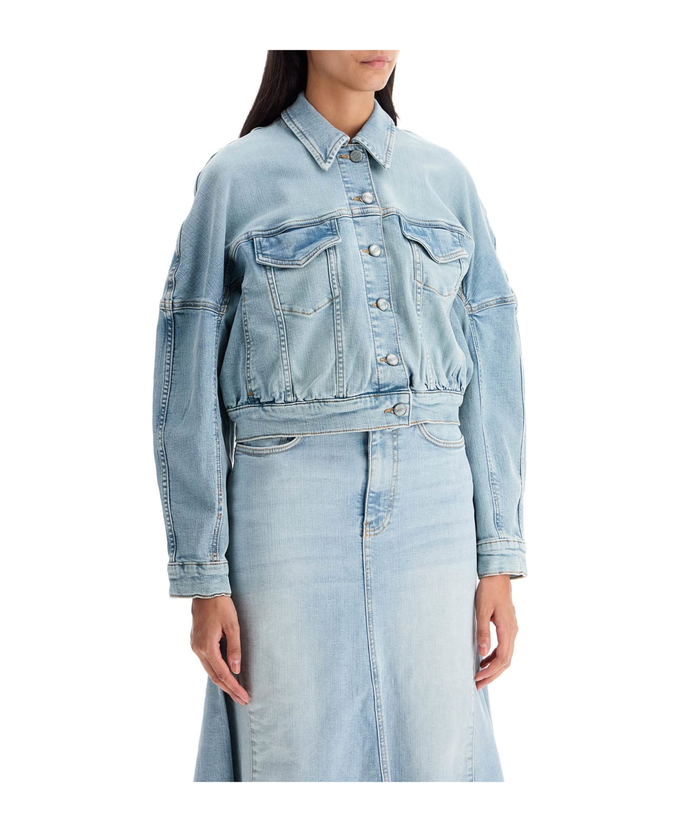 Ganni Denim Bomber - TINT WASH (Blue)